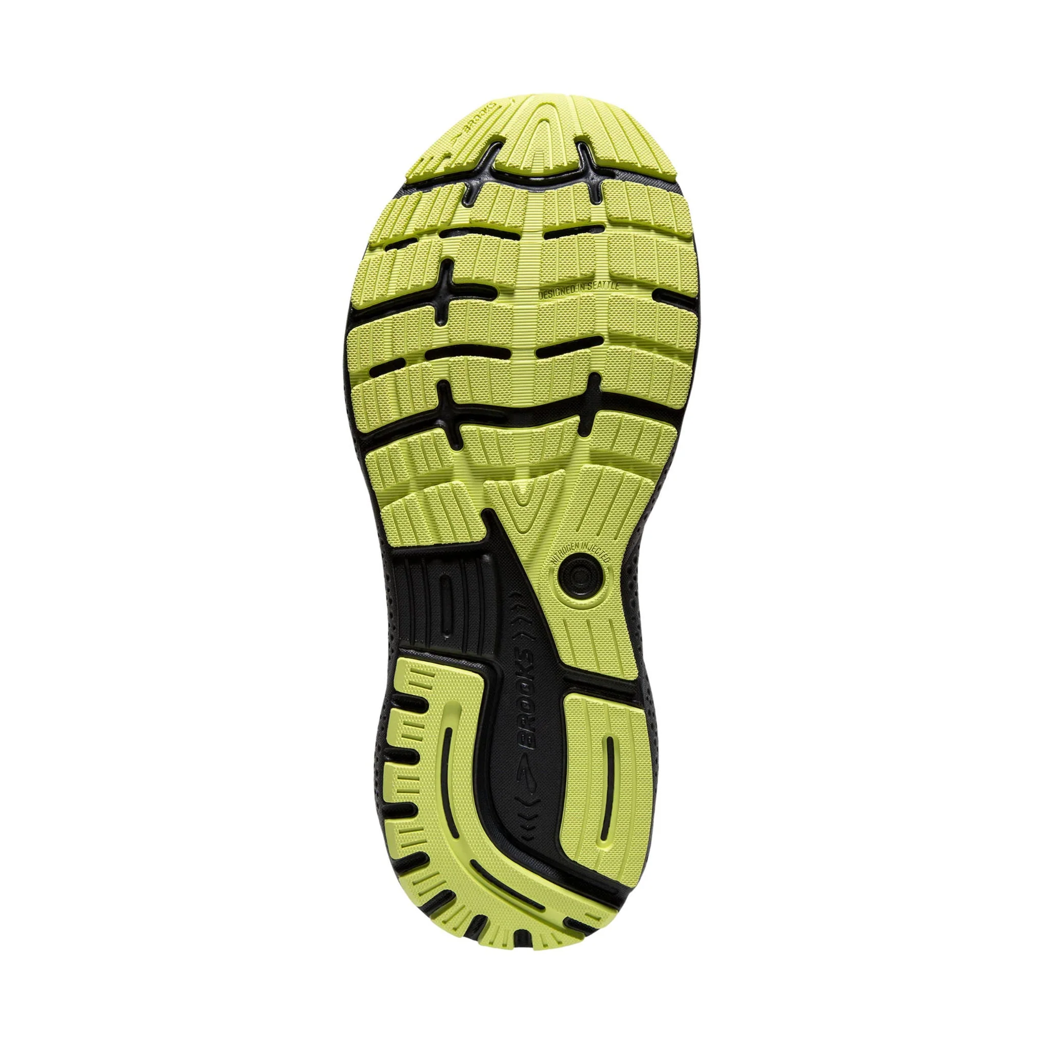 Brooks Men's Ghost 16 Road Running Shoes - Primer/Grey/Lime - Image 4