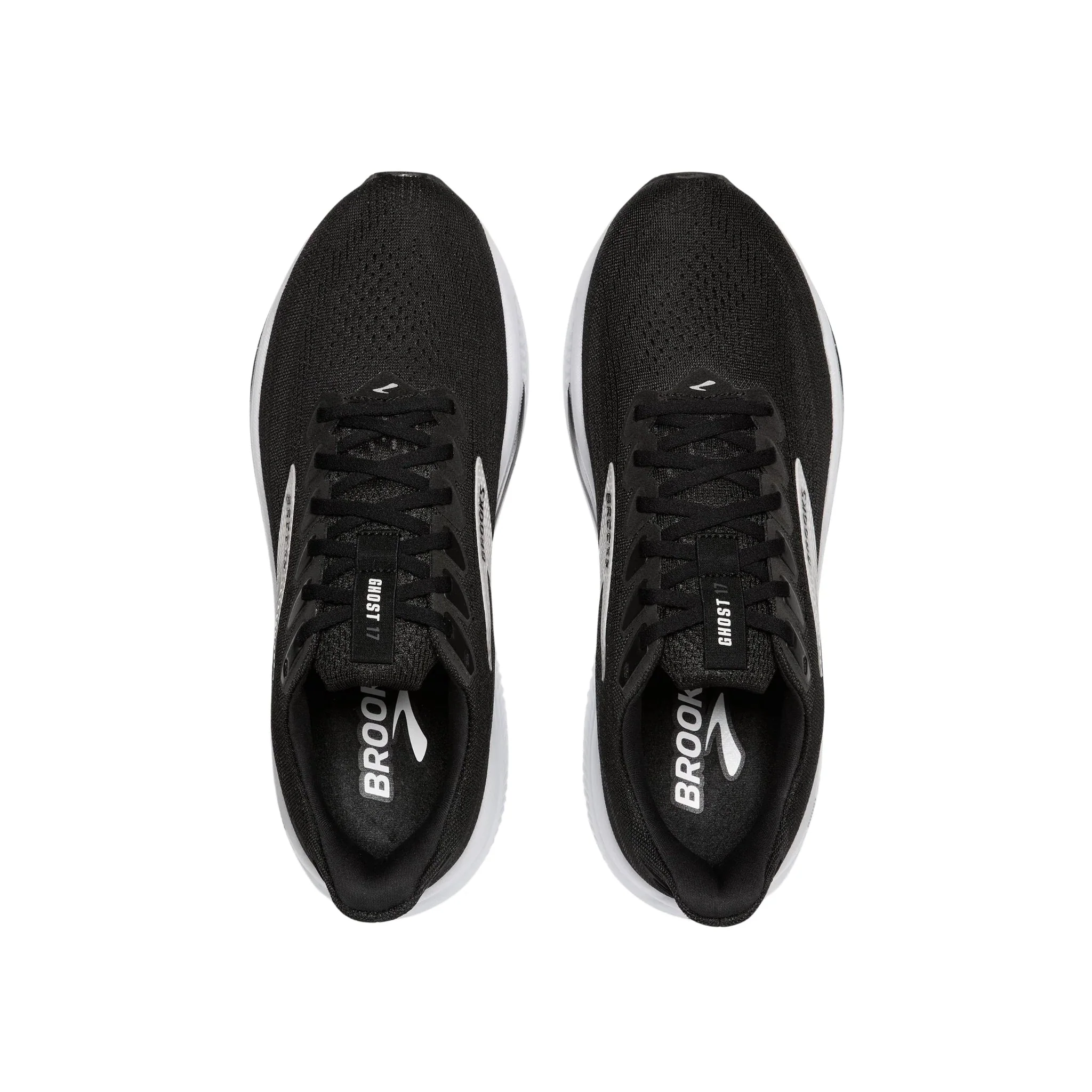 Brooks Men's Ghost 17 Running Shoes - Black/Grey/White - Image 4