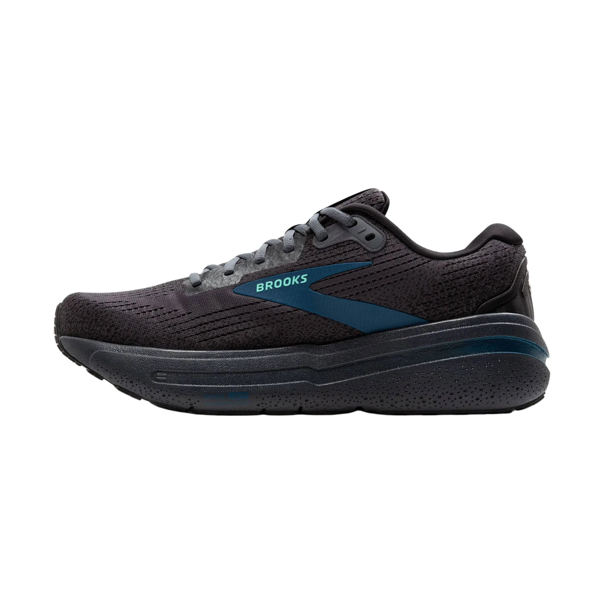 Brooks Men's Ghost Max 2 Road Running Shoes - Ebony/Cockatoo/Blue Sapphire - Image 2