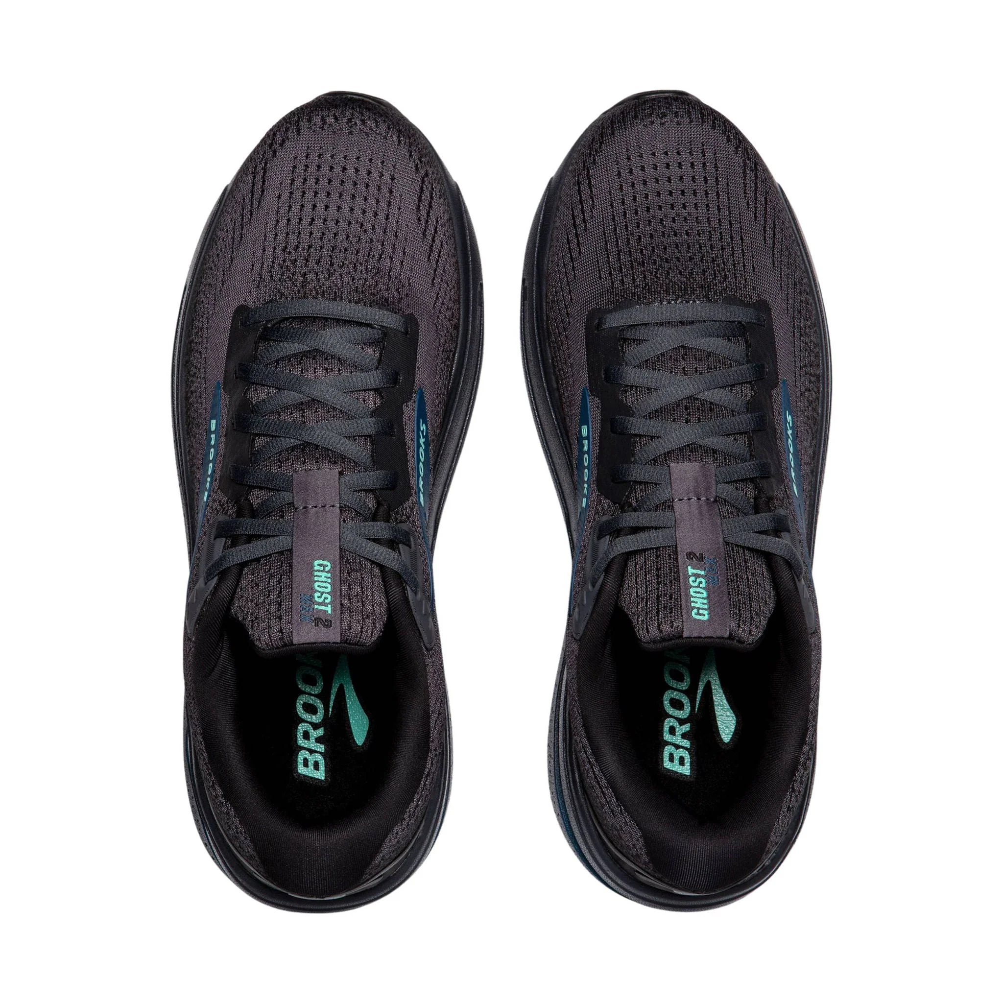 Brooks Men's Ghost Max 2 Road Running Shoes - Ebony/Cockatoo/Blue Sapphire - Image 3