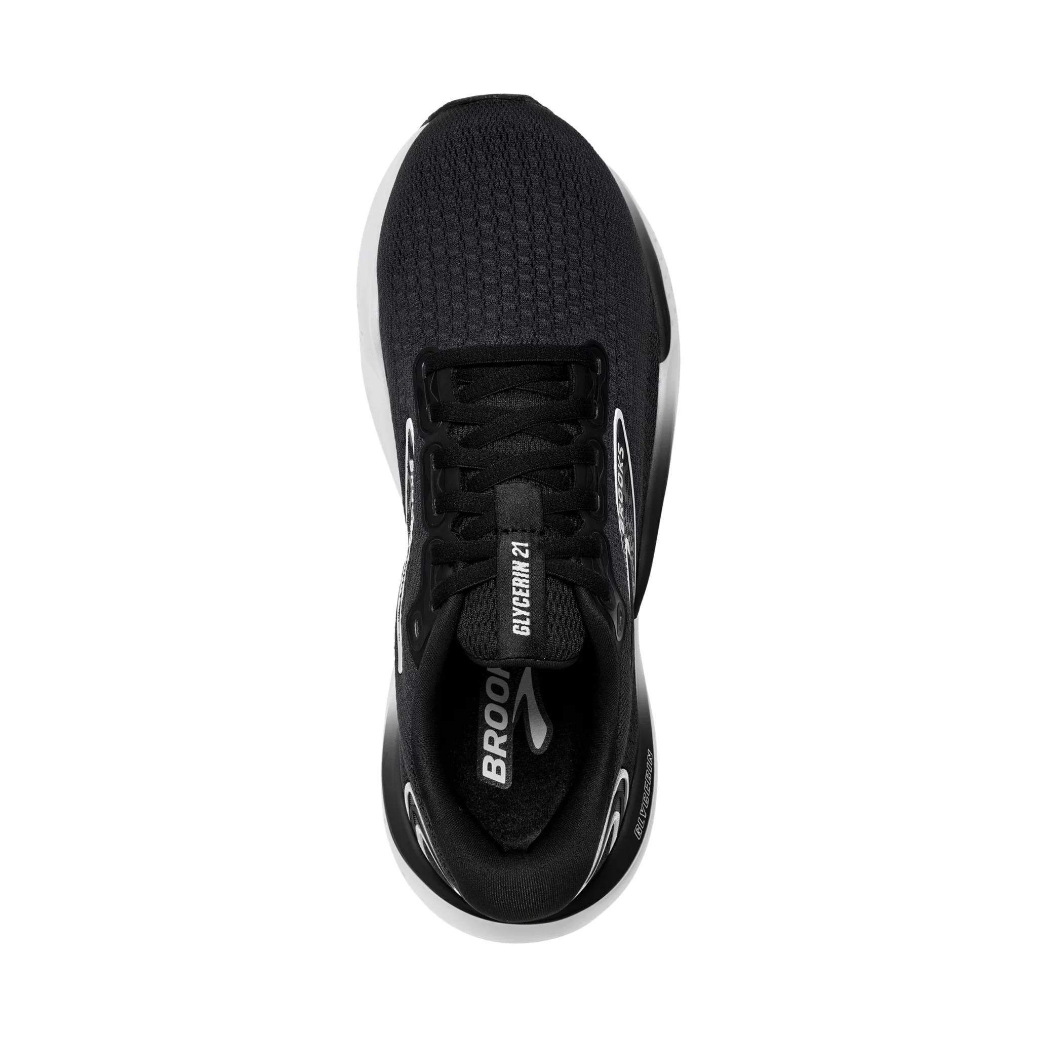 Brooks Men's Glycerin 21 Road Running Shoes - Black/Grey/White - Image 3