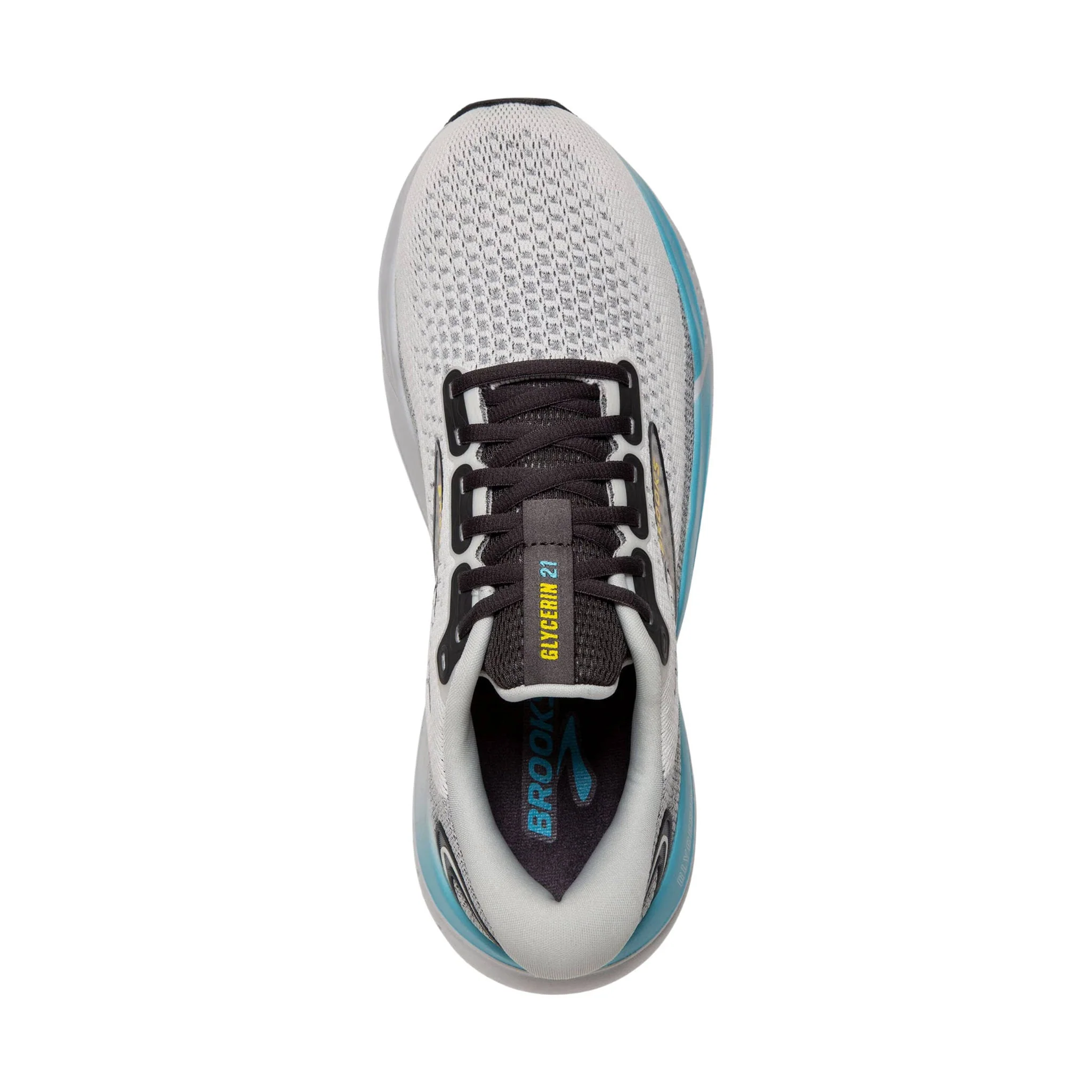Brooks Men's Glycerin 21 Road Running Shoes - Coconut/Forged Iron/Yellow - Image 3