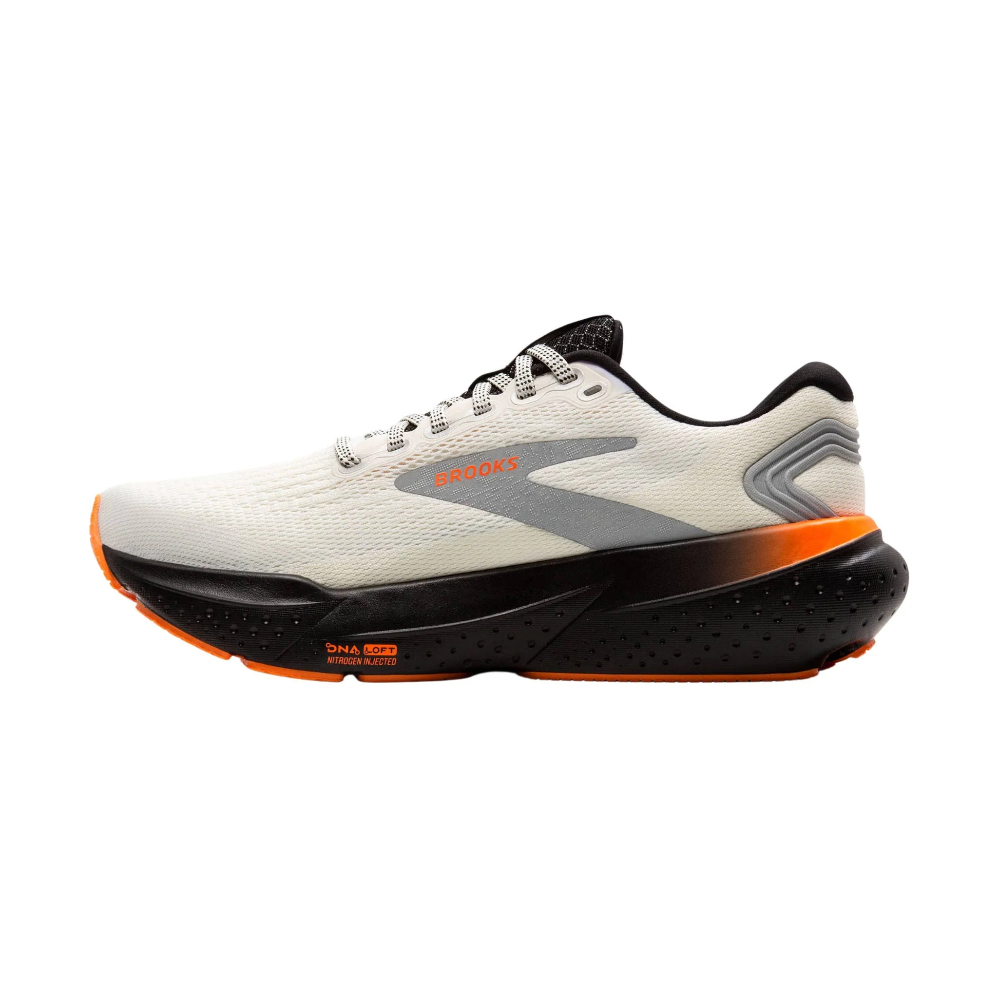 Brooks Men's Glycerin 21 Road Running Shoes - Ecru/Orange/Black - Image 2