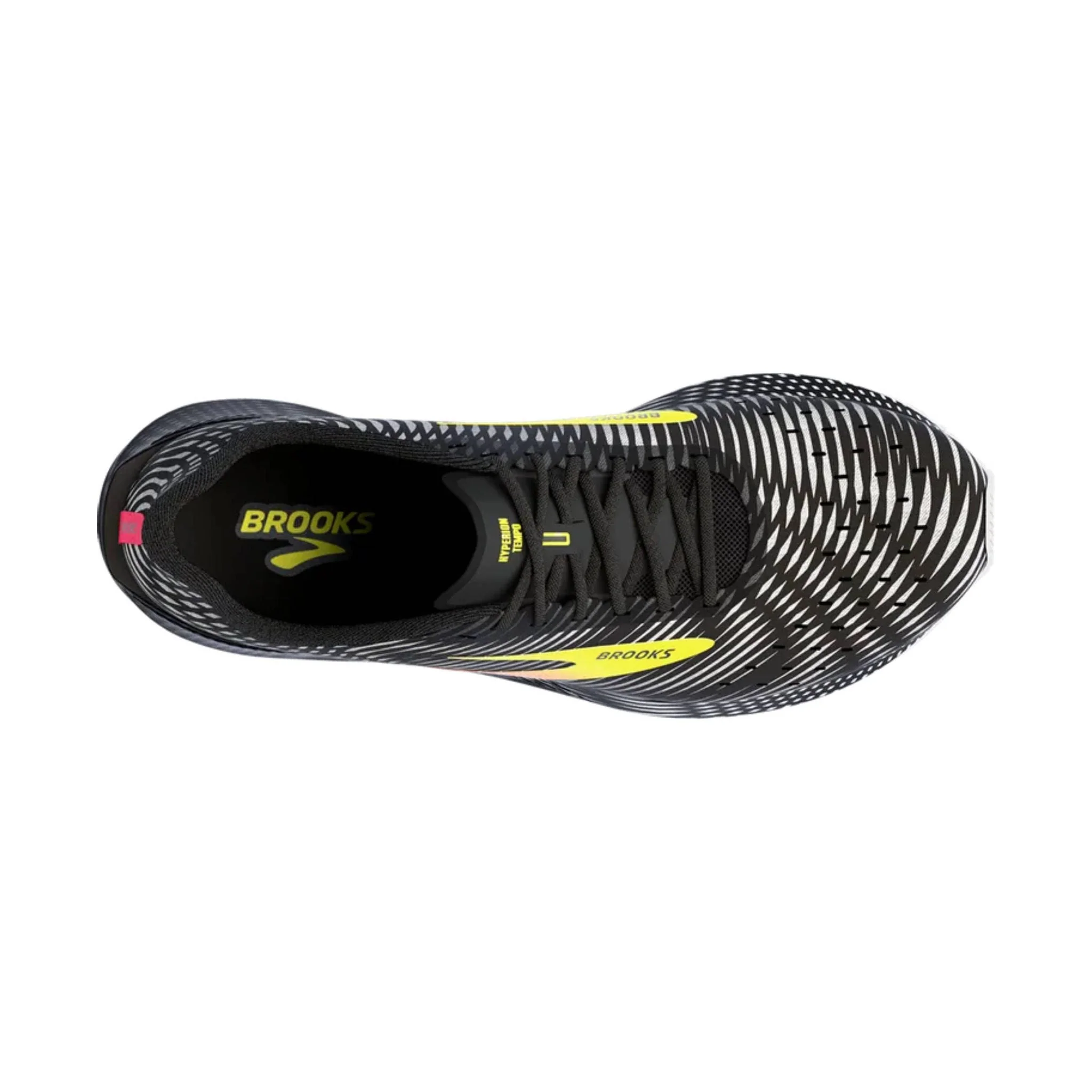 Brooks Men's Hyperion Tempo Running Shoes - Black/Pink/Yellow - Image 3