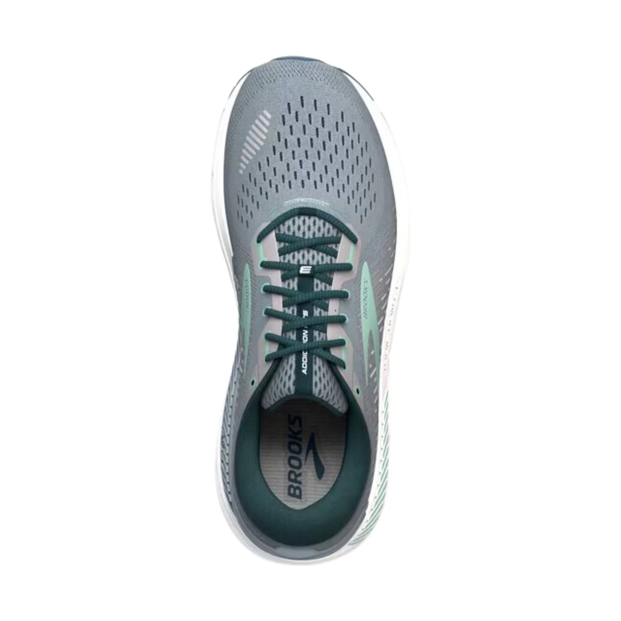Brooks Women's Addiction GTS 15 Road Running Shoes - Grey/Navy/Aqua - Image 3