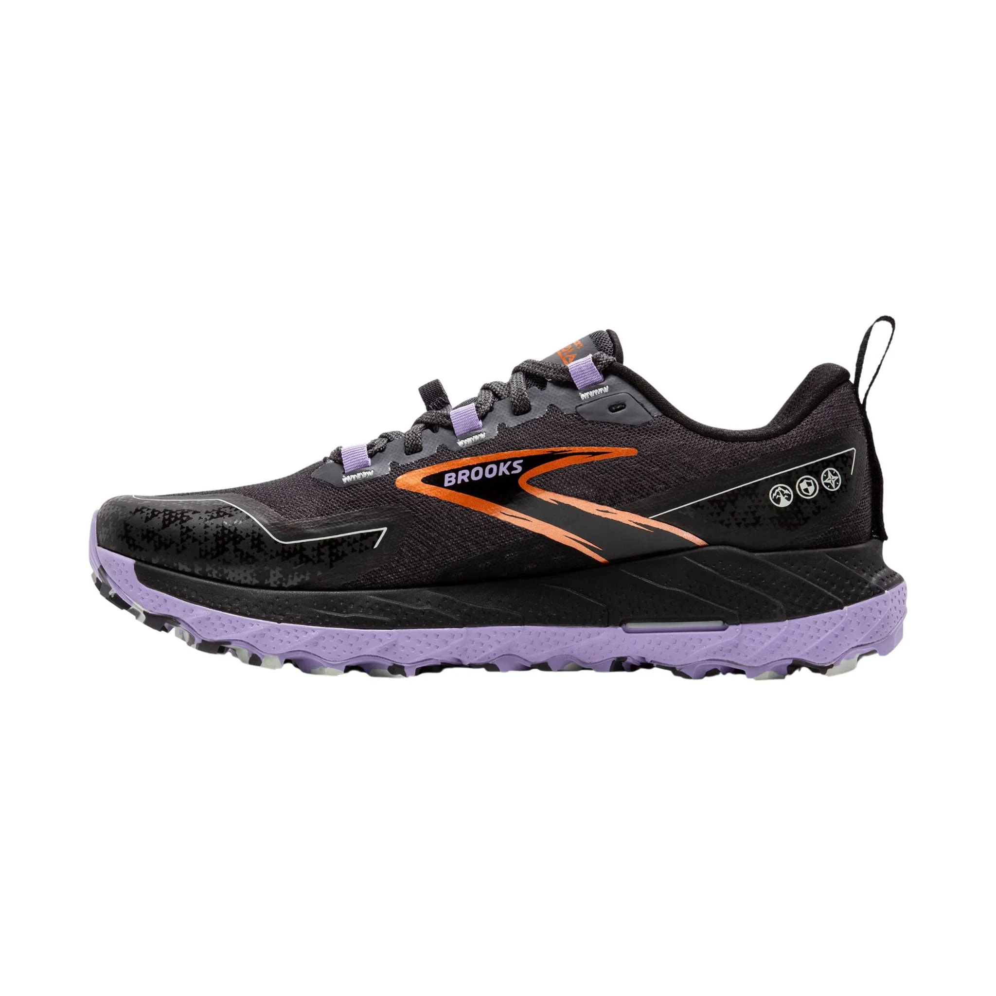 Brooks Women's Cascadia 18 Trail Running Shoes - Ebony/Sweet Lavender/Copper - Image 2