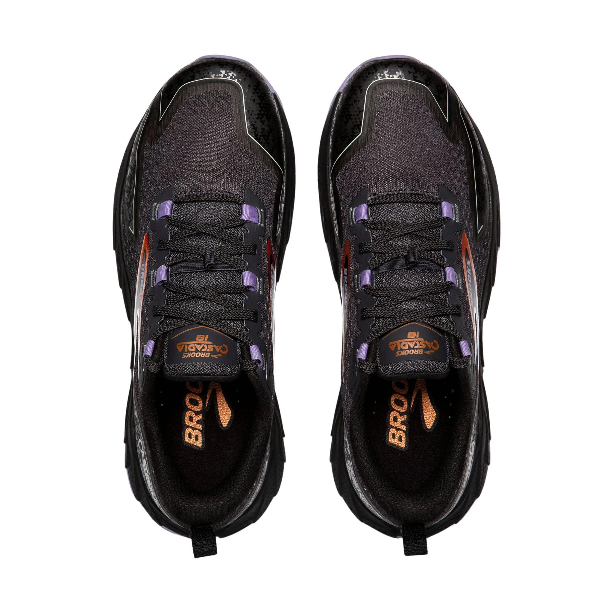 Brooks Women's Cascadia 18 Trail Running Shoes - Ebony/Sweet Lavender/Copper - Image 3