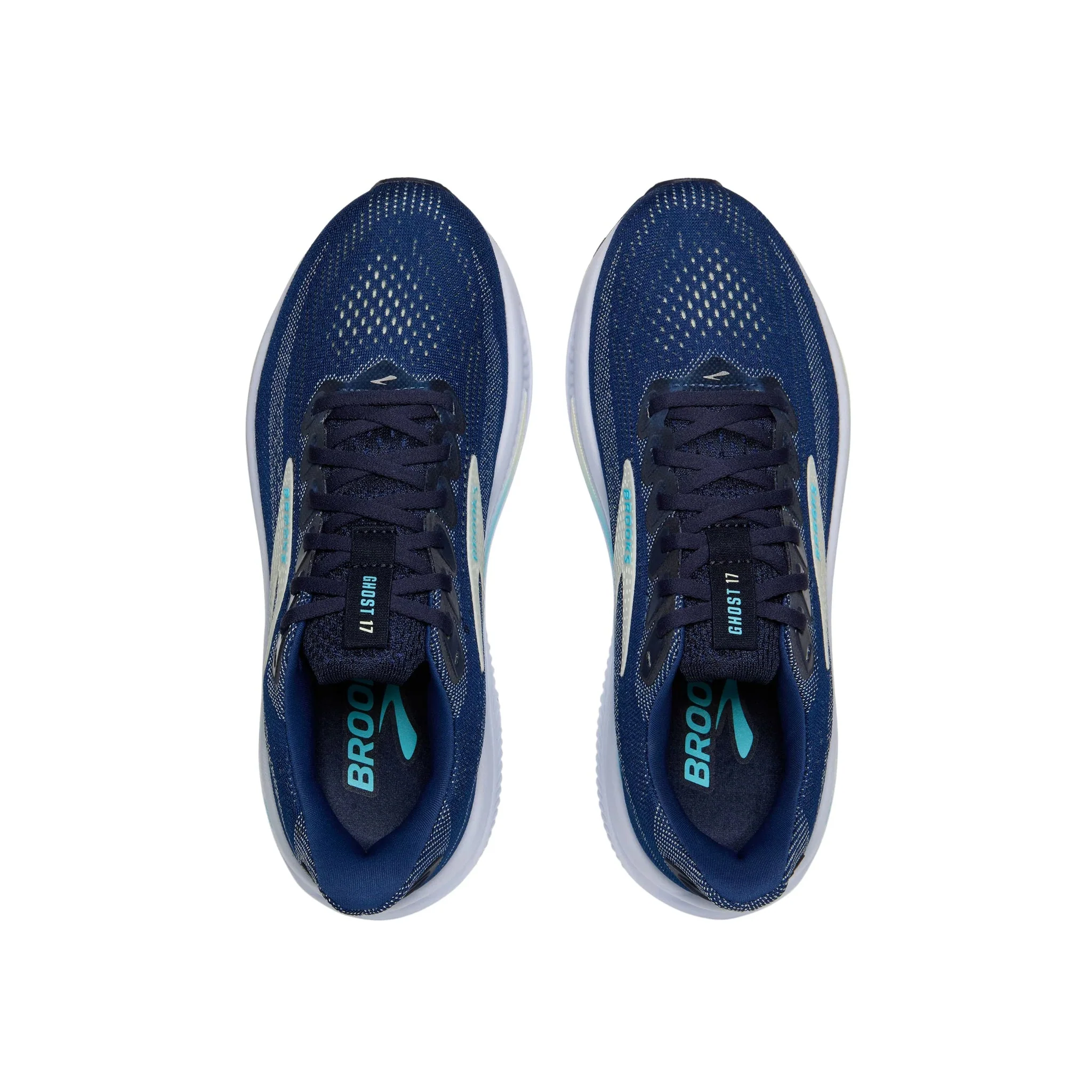 Brooks Women's Ghost 17 Road Running Shoes - Navy/Green/Turquoise - Image 4