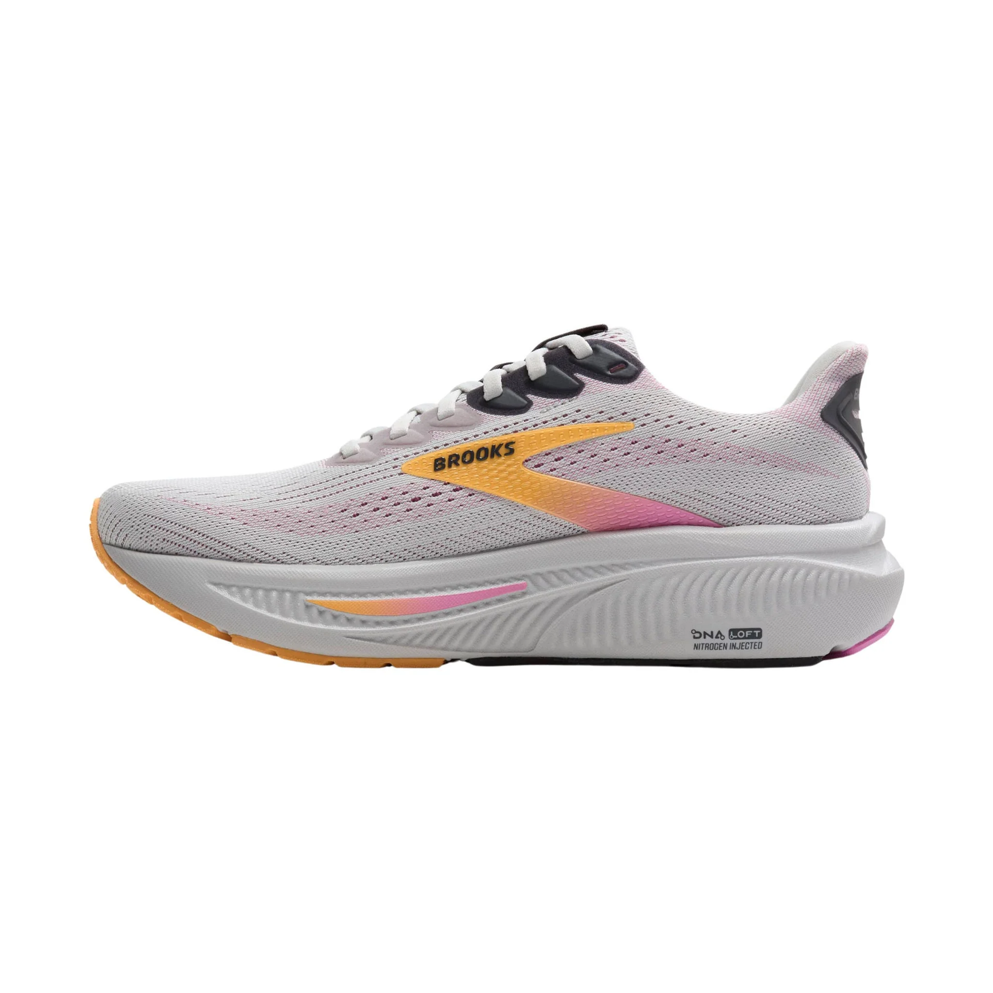 Brooks Women's Ghost 17 Road Running Shoes - Oyster/Apricot/Pink - Image 2