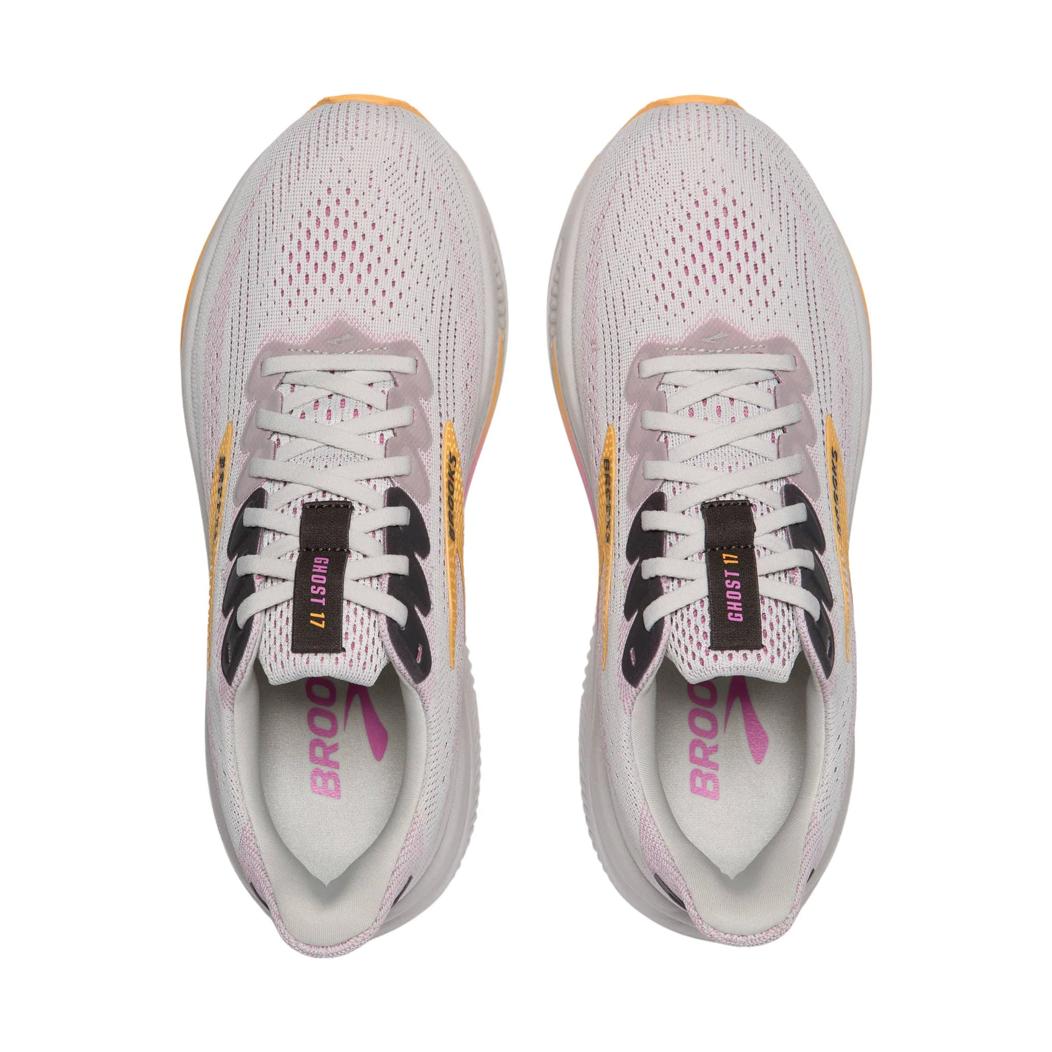 Brooks Women's Ghost 17 Road Running Shoes - Oyster/Apricot/Pink - Image 4