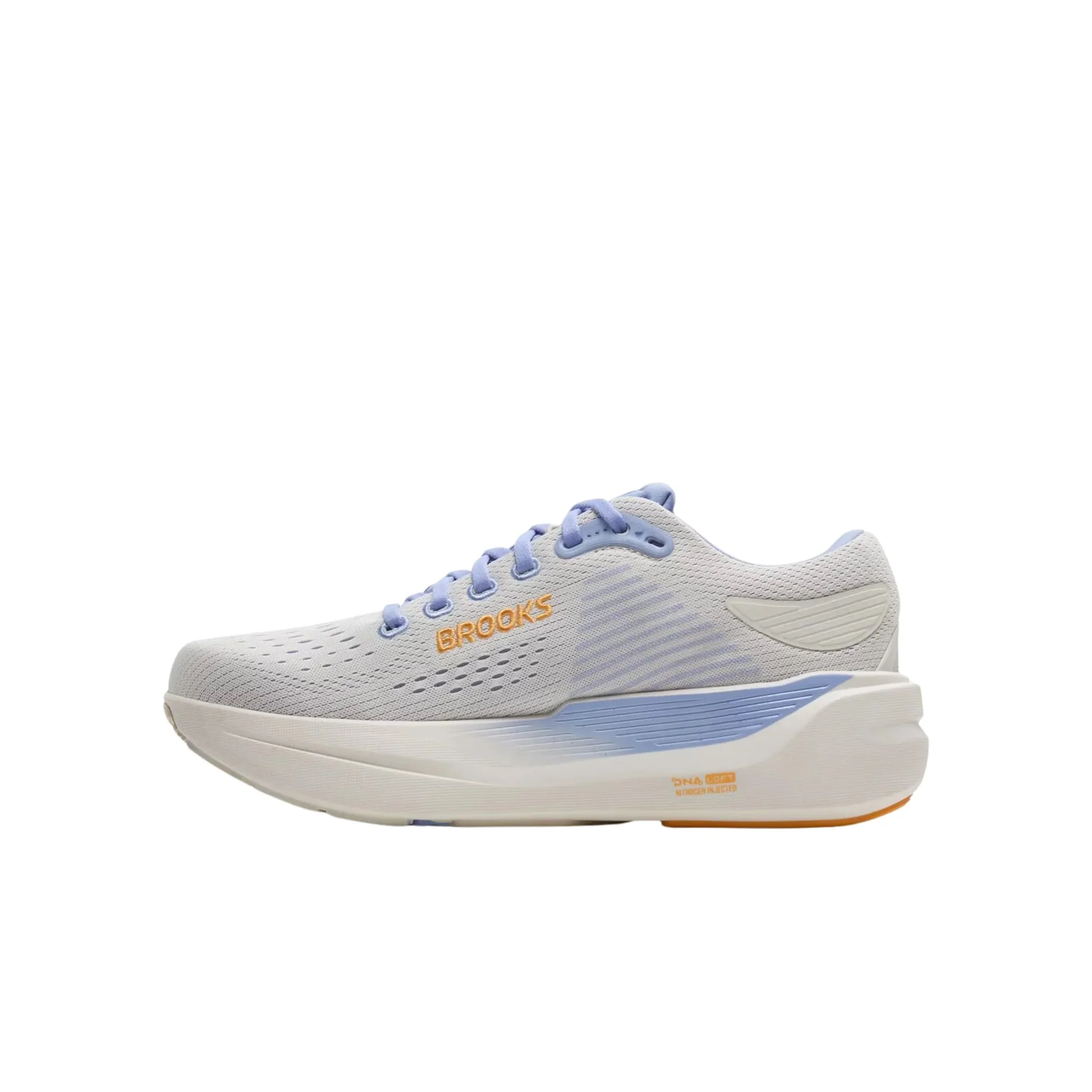 Brooks Women's Ghost Max 3 Road Running Shoes - Coconut/Blue Heron/Orange - Image 2
