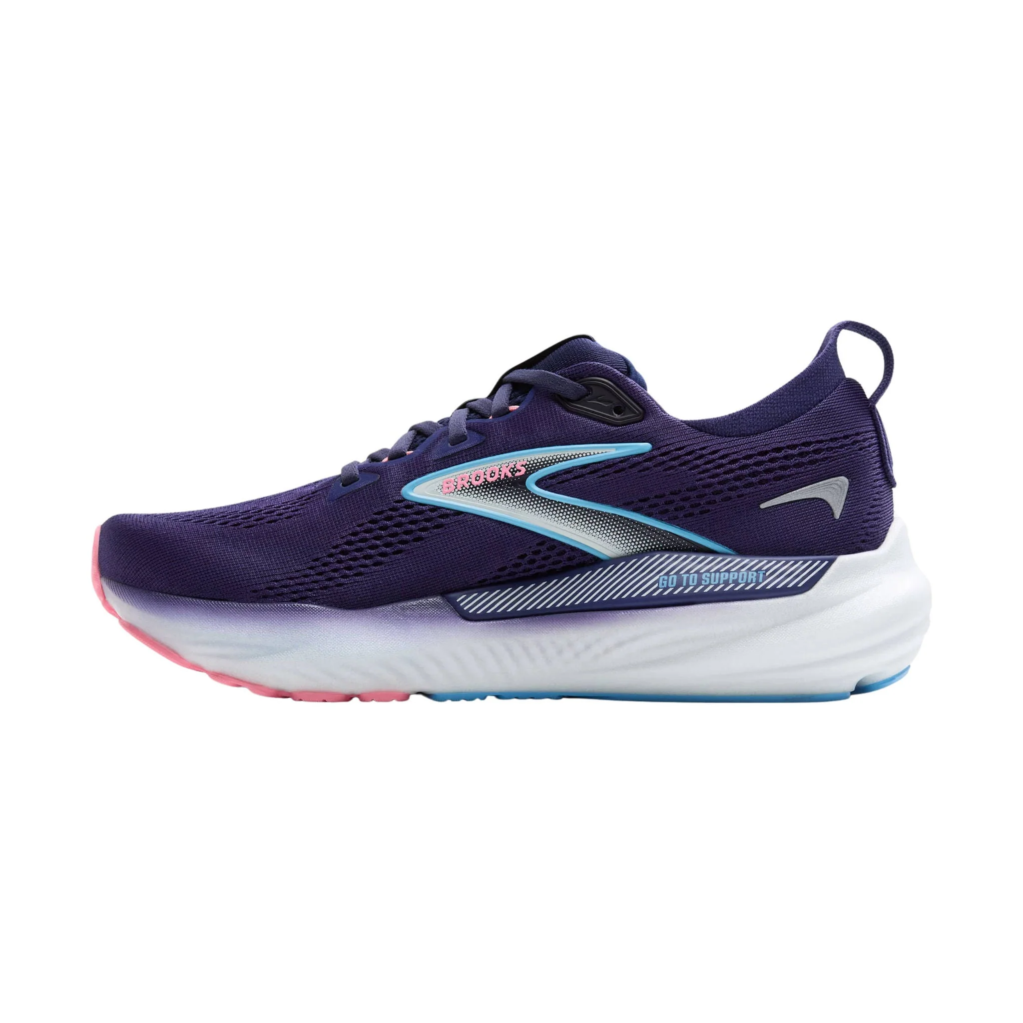 Brooks Women's Glycerin GTS 22 Road Running Shoes - Blue Ribbon/Peacoat/Dianthus - Image 2