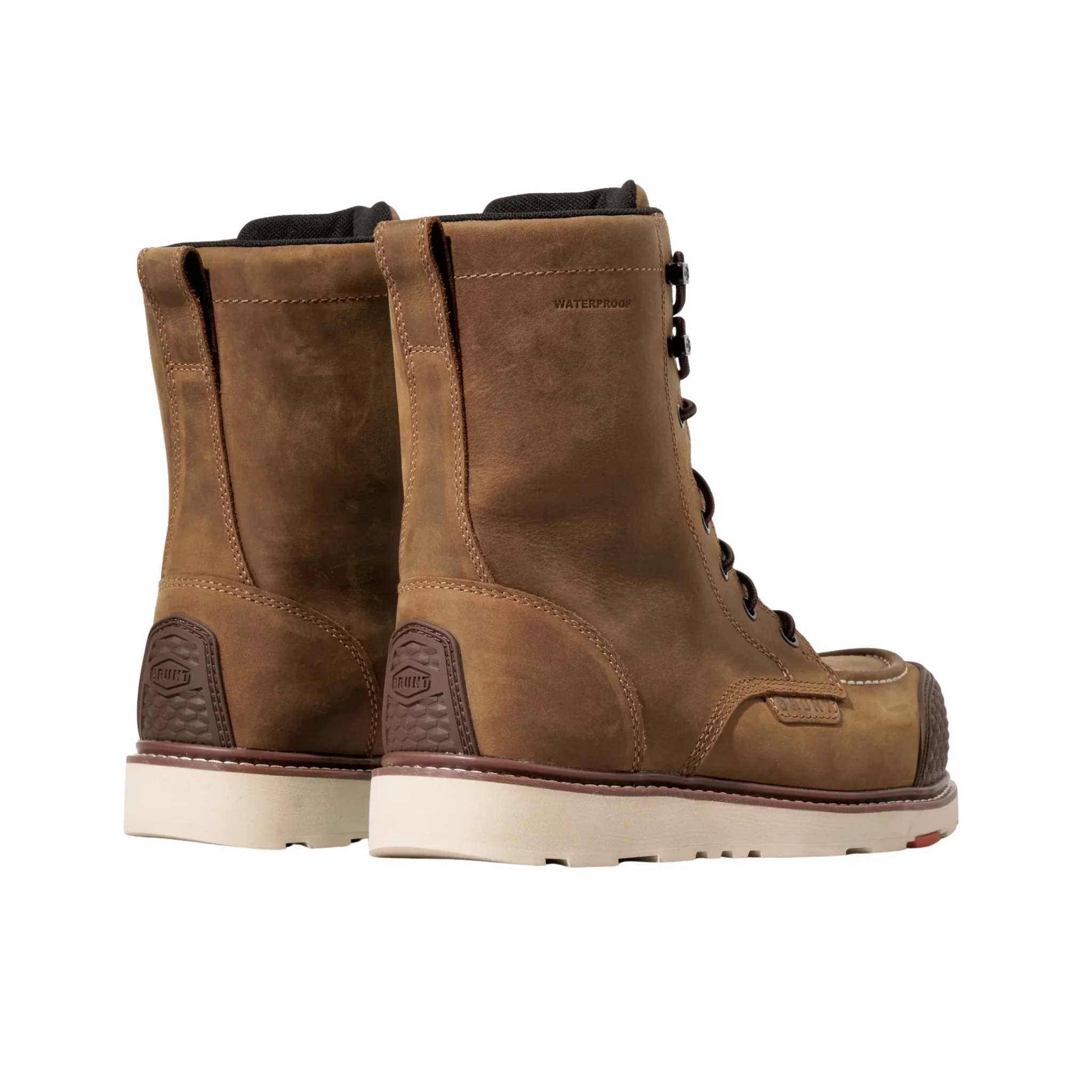 Brunt Men's Marin 8 Inch Waterproof Composite Toe Work Boots - Brown - Image 3