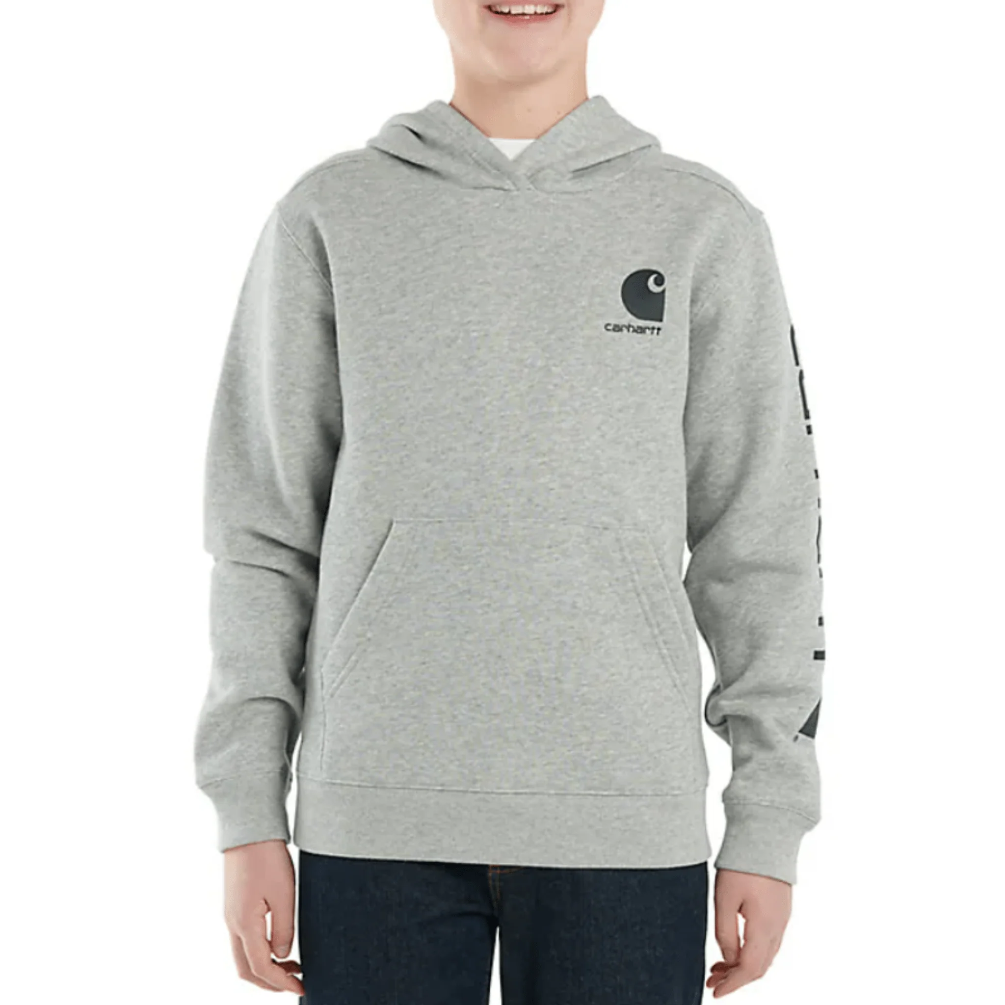 Carhartt Boys' Long Sleeve Graphic Sweatshirt - Heather Grey S-XL