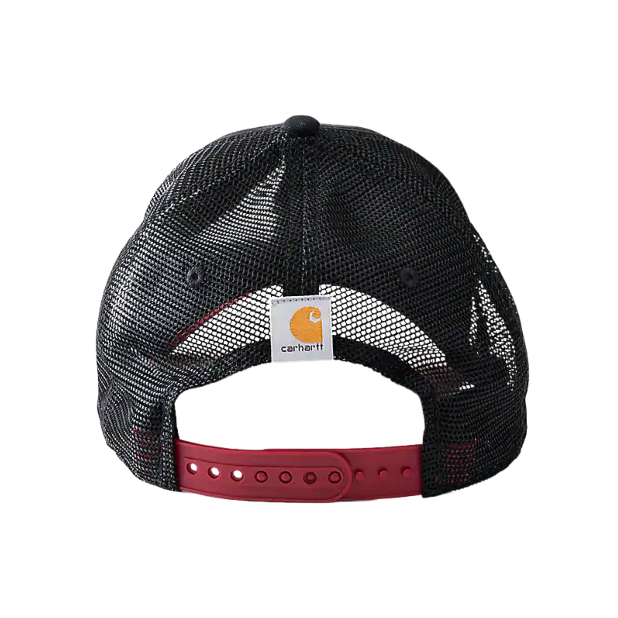 Carhartt Canvas Mesh Cap - Black/Crab Apple - Image 2