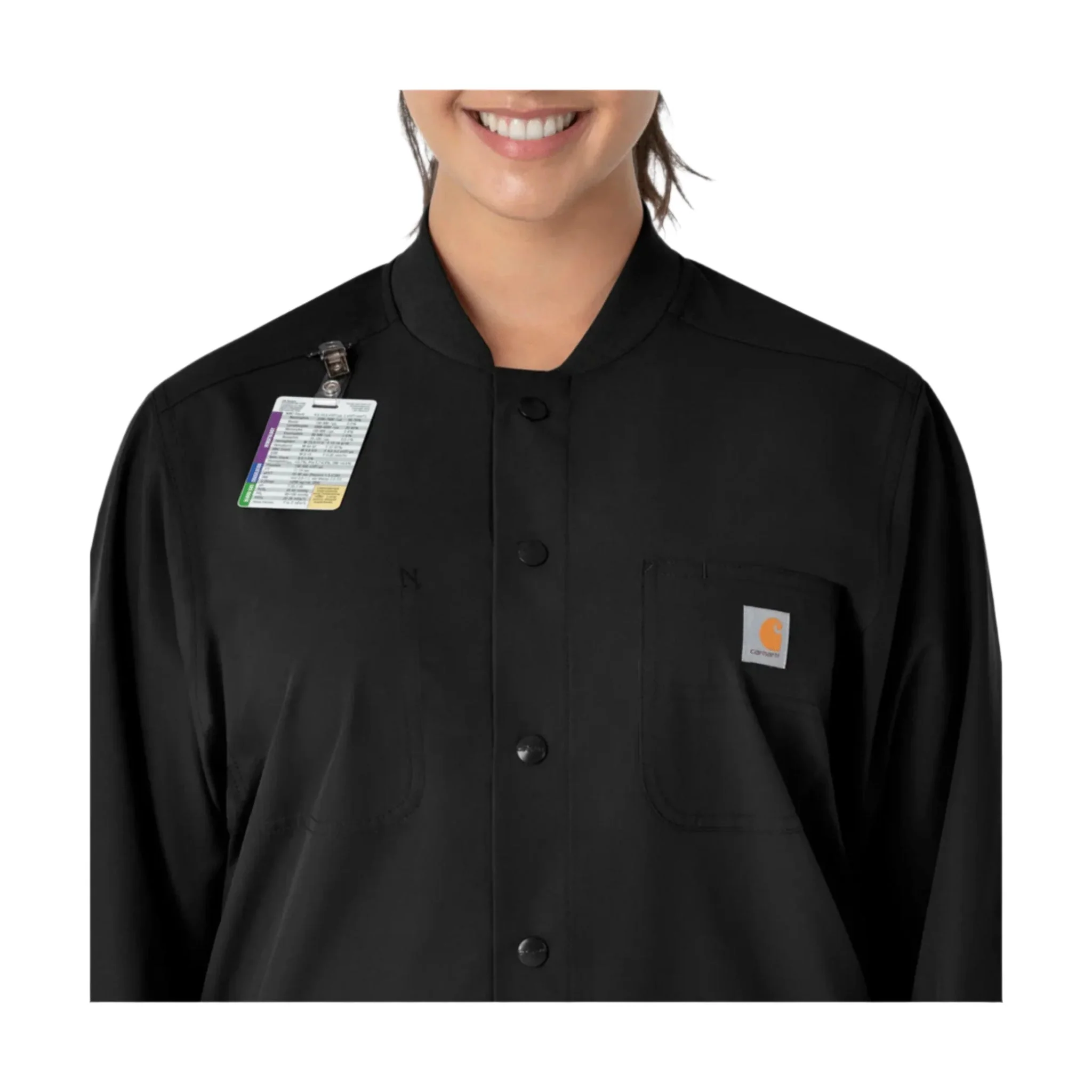 Carhartt Force Essentials Chore Scrub Coat - Black - Image 3