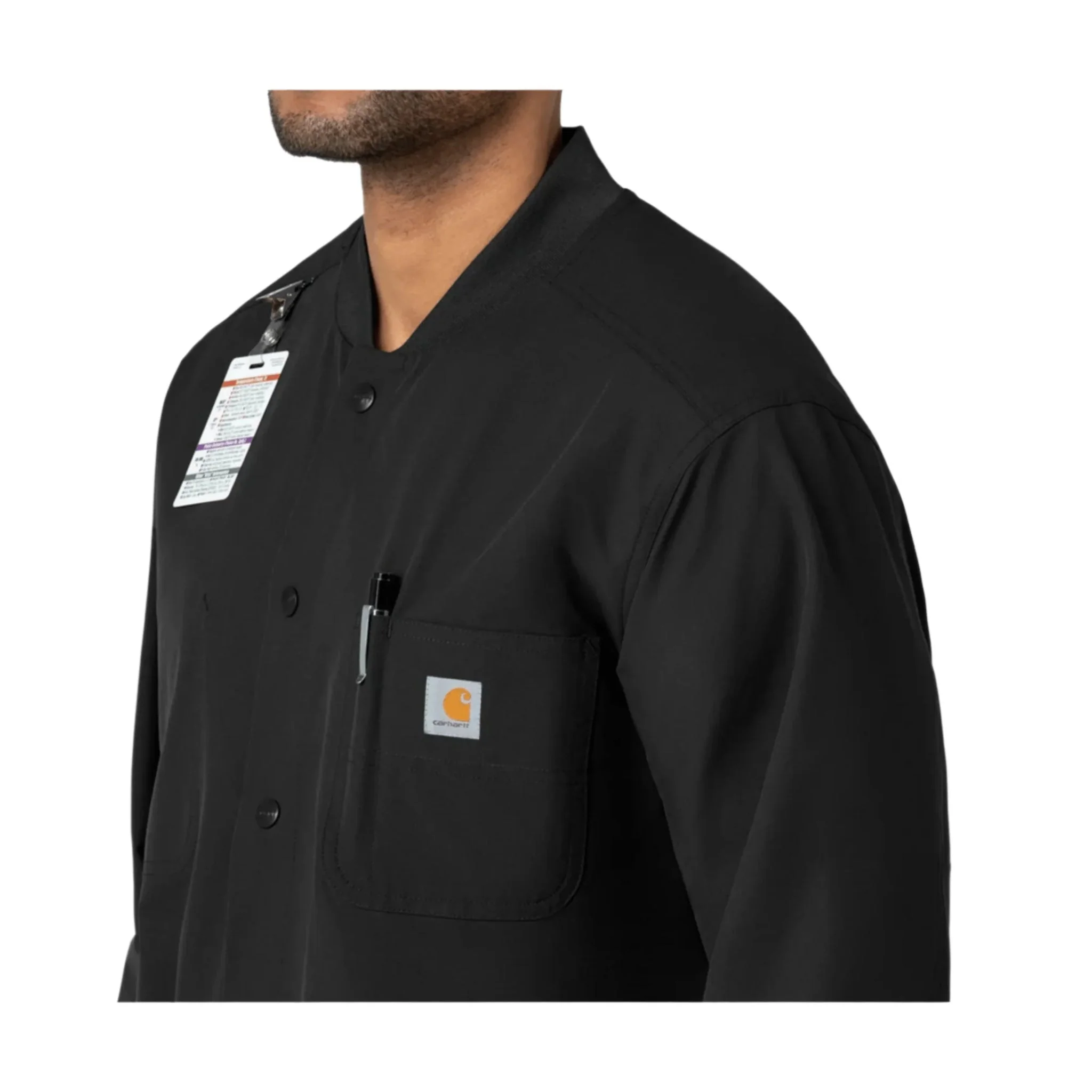 Carhartt Force Essentials Chore Scrub Coat - Black - Image 4