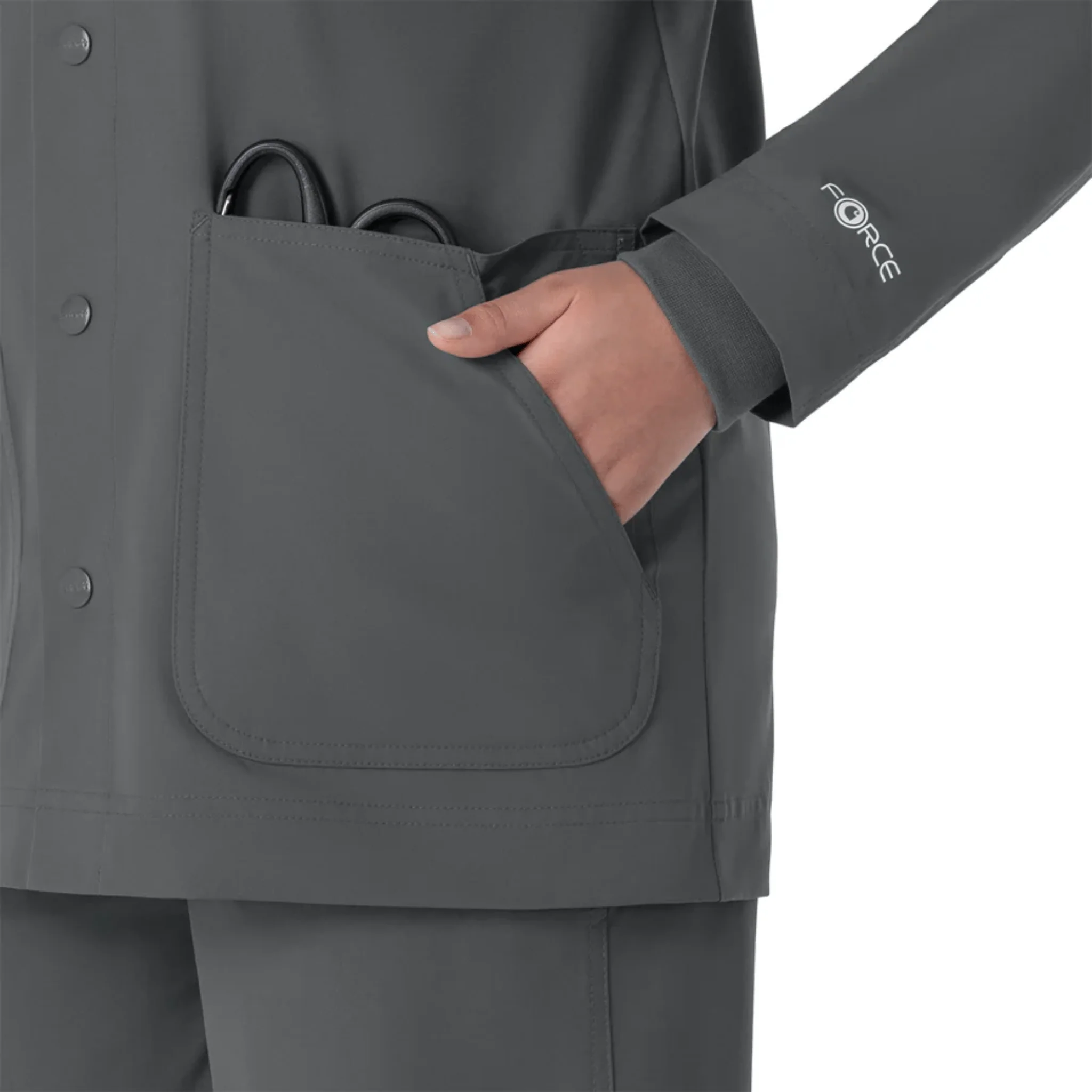 Carhartt Force Essentials Chore Scrub Coat - Pewter - Image 5