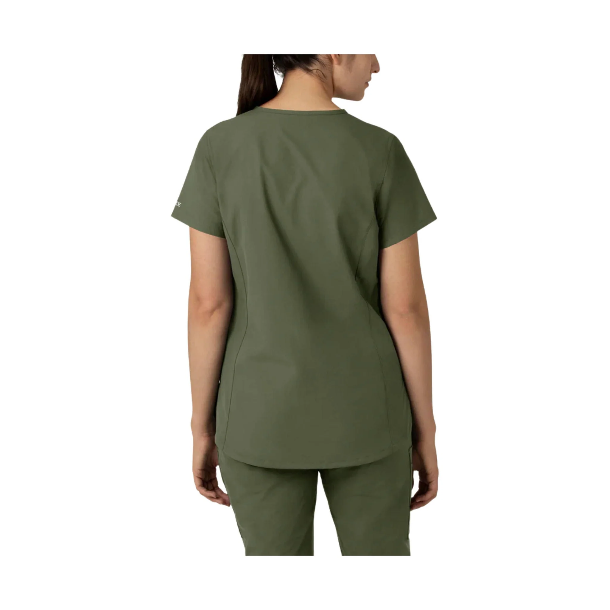Carhartt Force Women's Notch Neck Tunic Scrub Top - Olive - Image 2