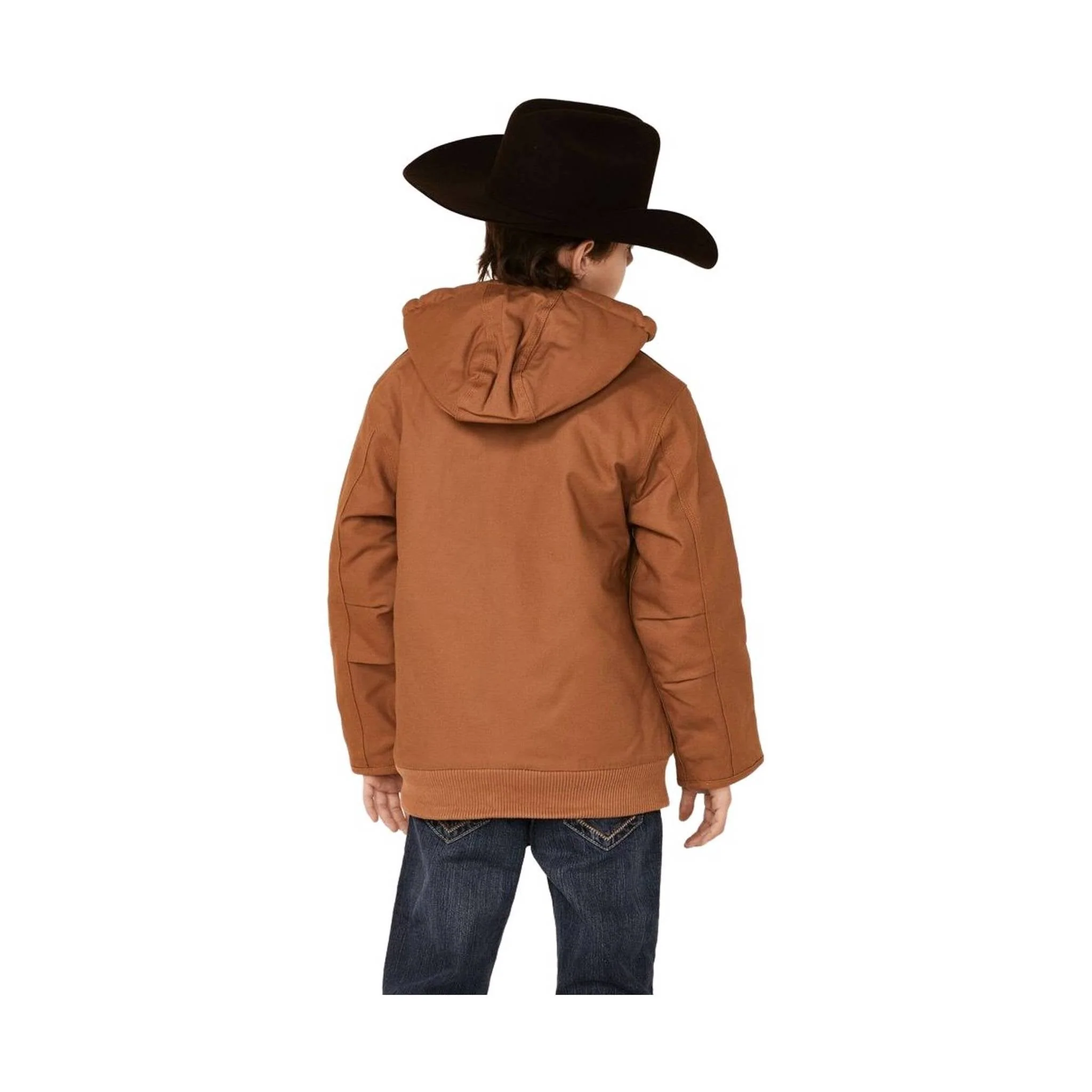 Carhartt Kids' Flannel Quilt Lined Active Jacket- Brown - Image 2