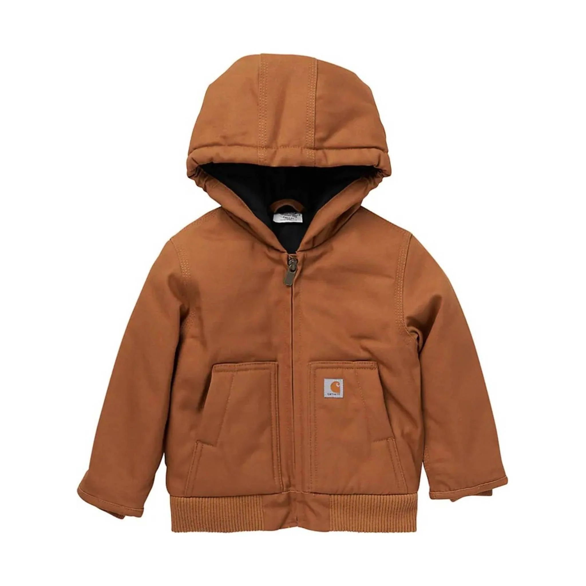 Carhartt Kids' Flannel Quilt Lined Active Jacket- Brown - Image 3