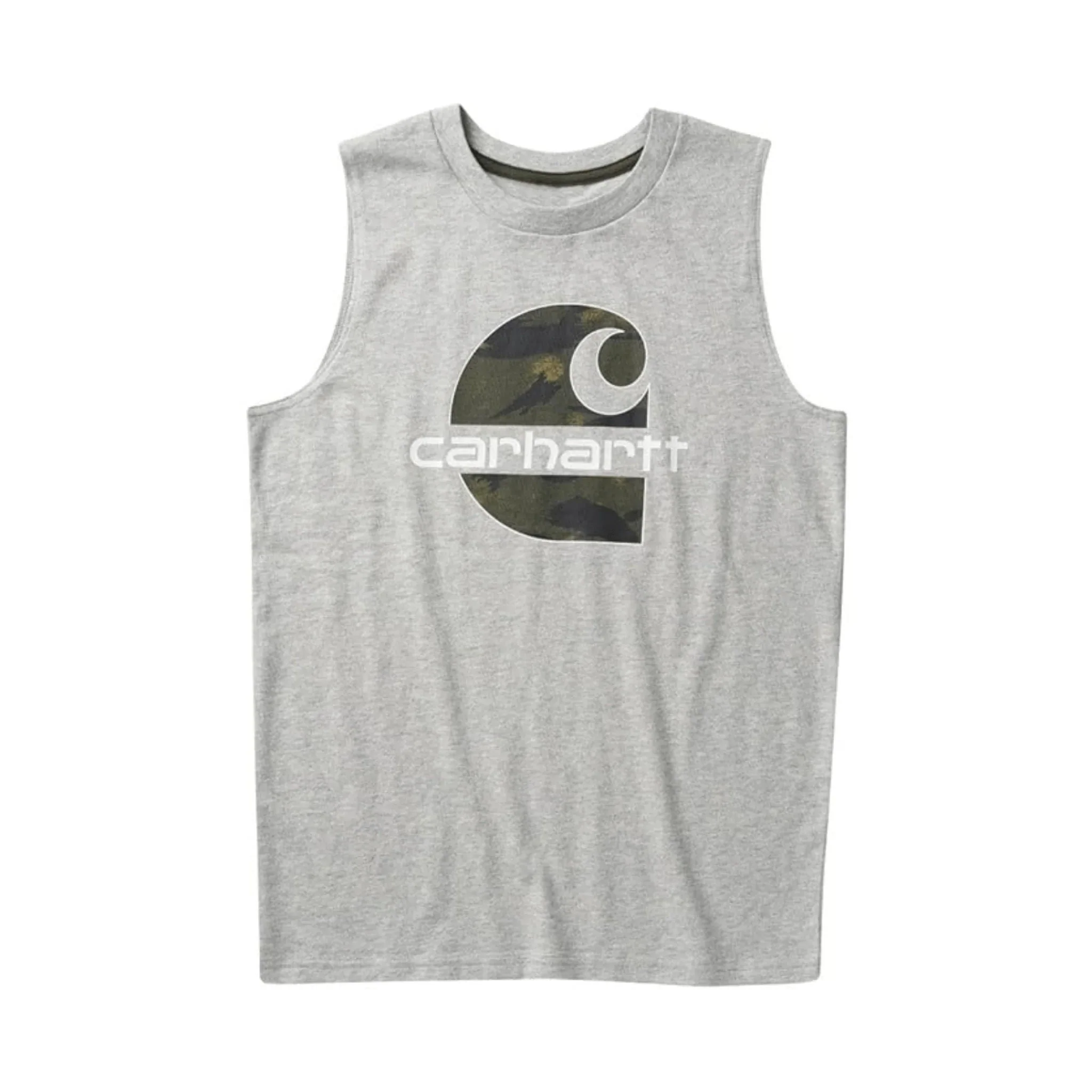 Carhartt Kids' Little Sleeveless Camo T Shirt - Grey Heather