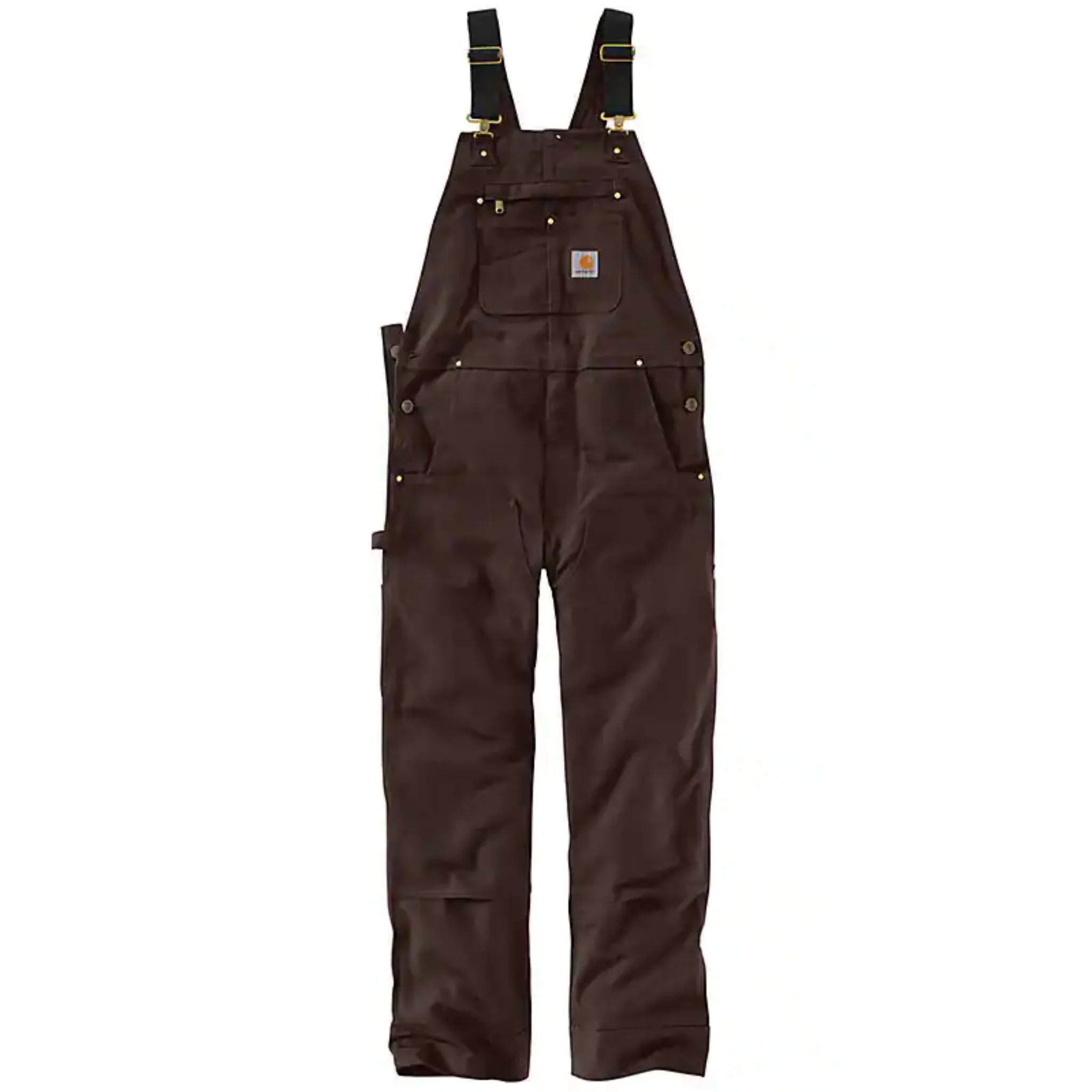 Carhartt Men's Bib Overall Relaxed Fit Duck - Dark Brown