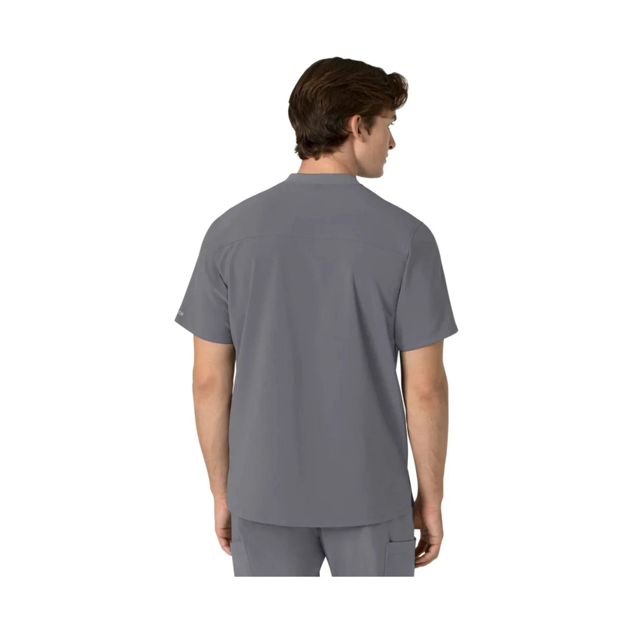 Carhartt Men's Cross Flex Henley Scrub Top - Pewter - Image 2