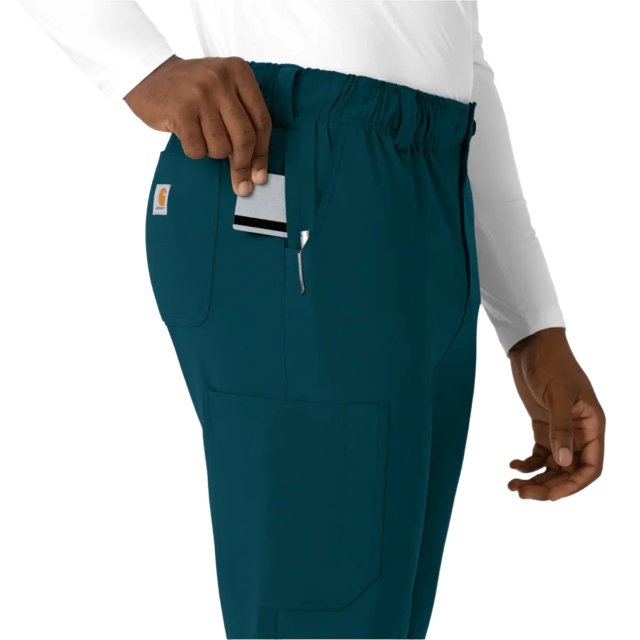 Carhartt Men's Cross Flex Straight Leg Scrub Pant - Caribbean - Image 2