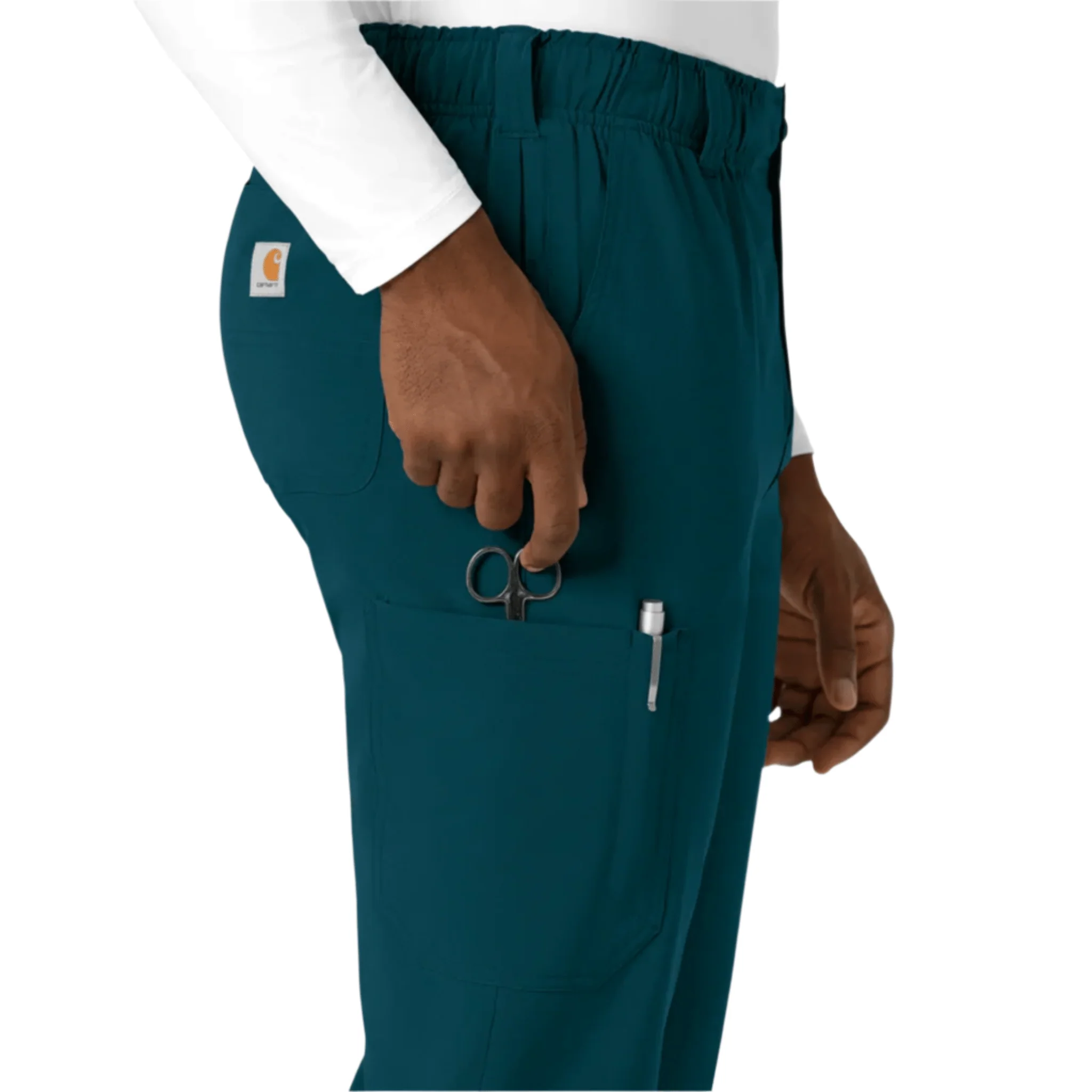 Carhartt Men's Cross Flex Straight Leg Scrub Pant - Caribbean - Image 3