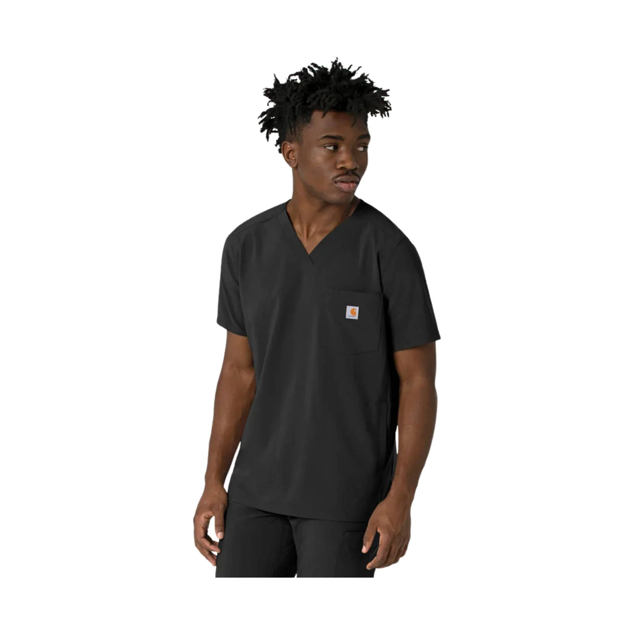 Carhartt Men's Cross Flex V Neck Scrub Top - Black