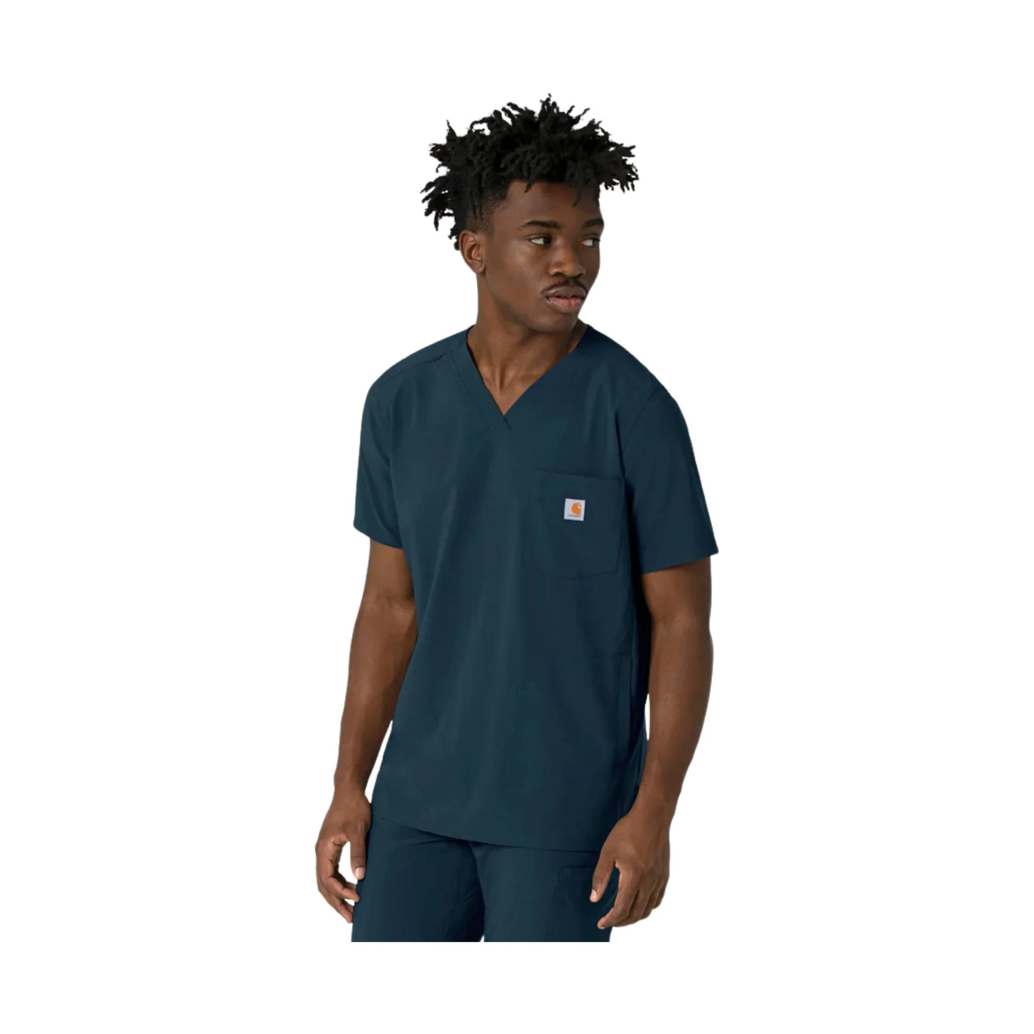 Carhartt Men's Cross Flex V Neck Scrub Top - Navy