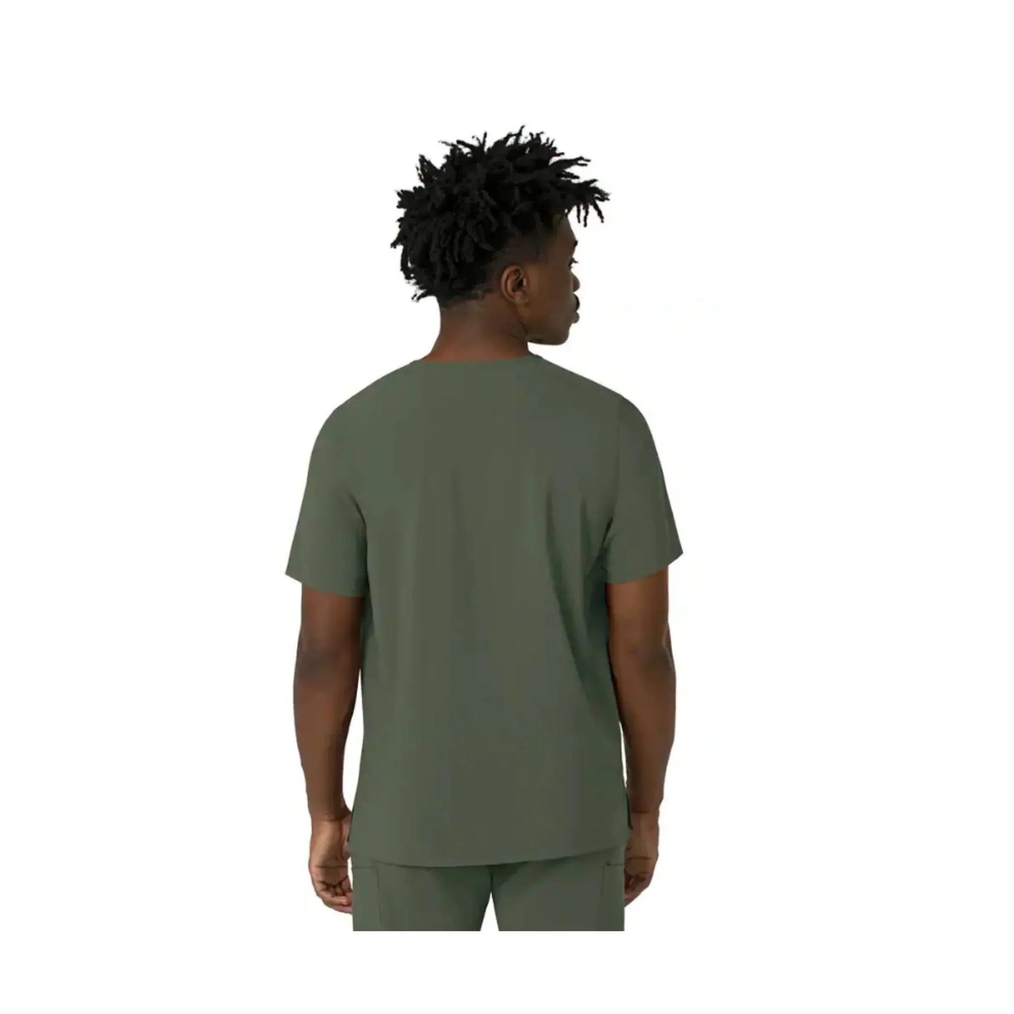 Carhartt Men's Cross Flex V Neck Scrub Top - Olive - Image 5