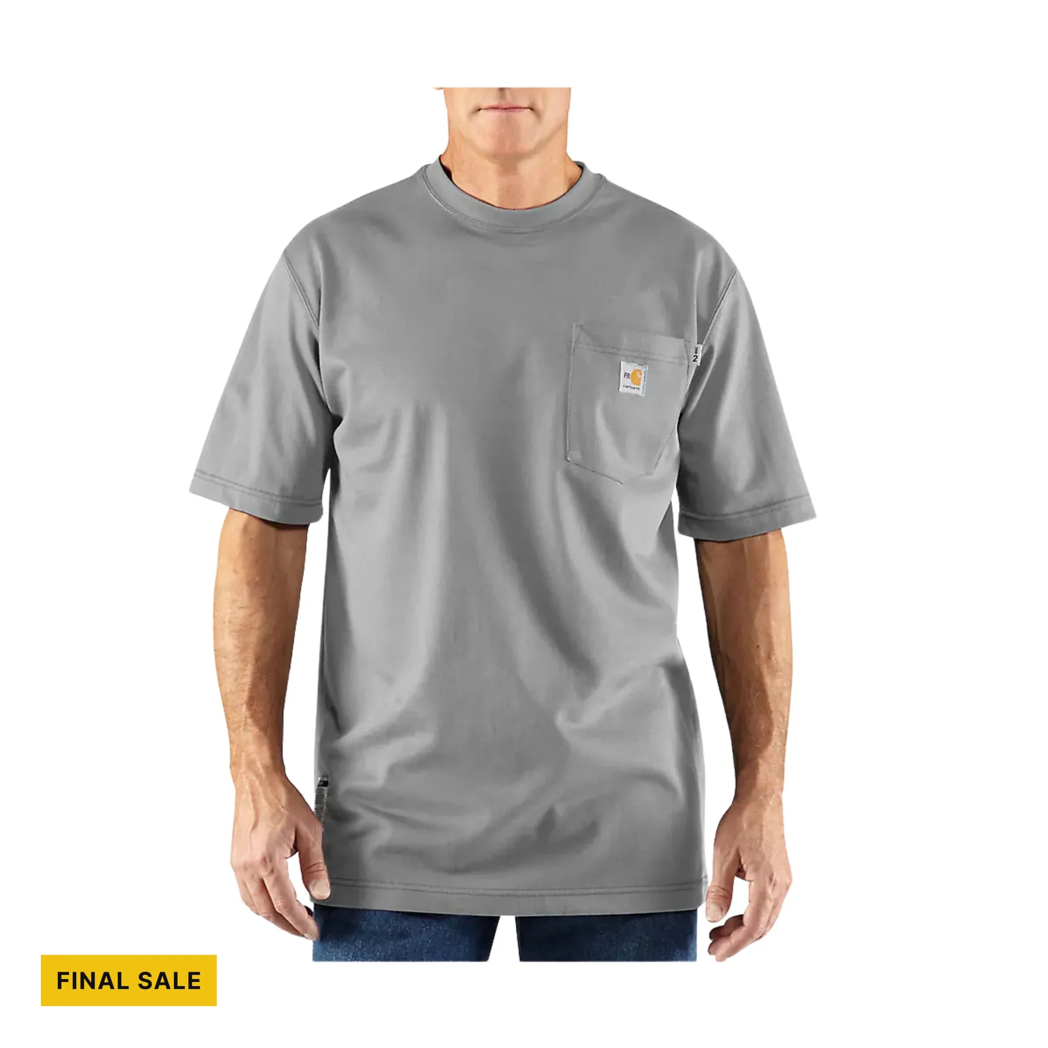 Carhartt Men's Flame Resistant Force Cotton Short Sleeve T Shirt - Light Gray