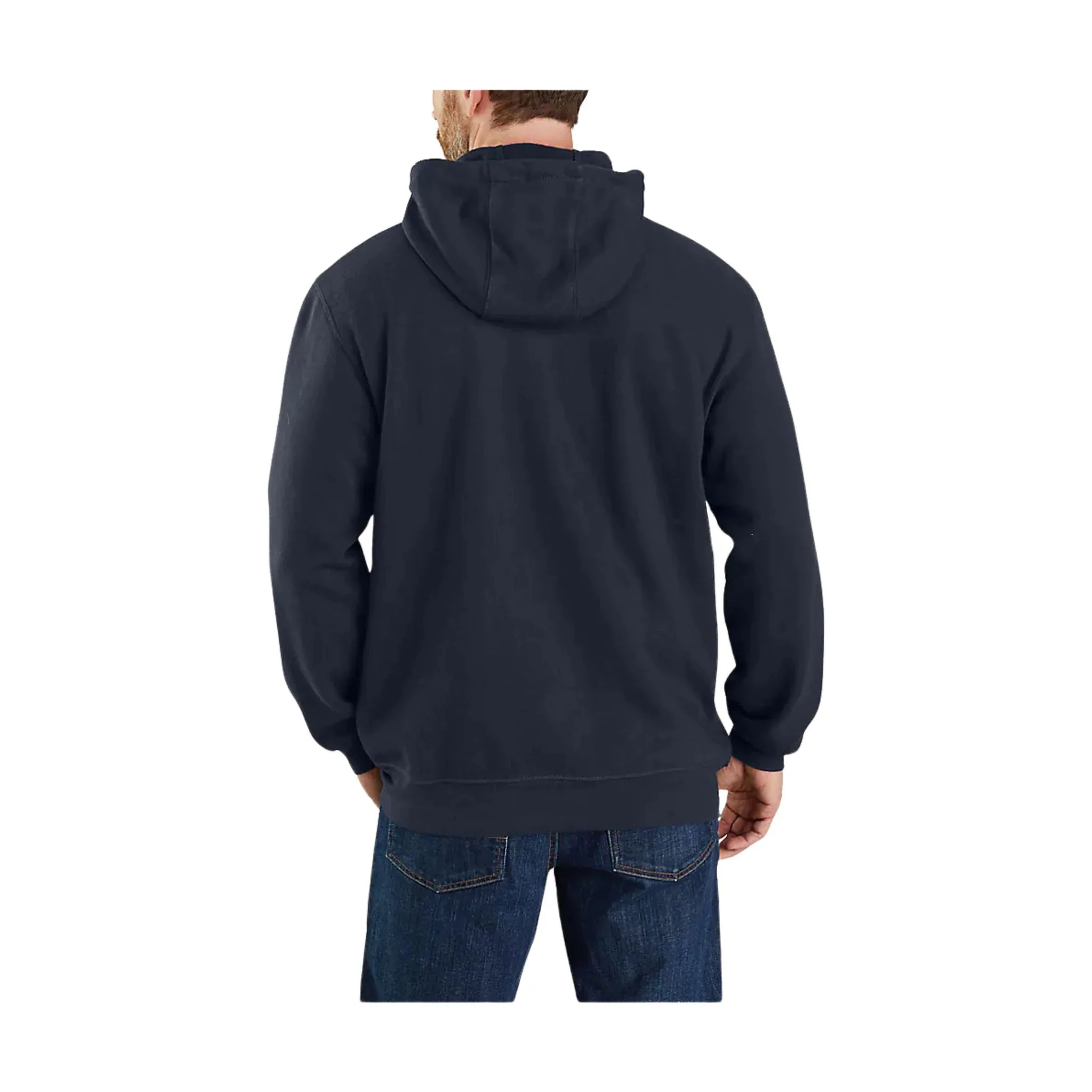 Carhartt Men's Flame Resistant Force Loose Fit Midweight Hooded Zip Front Sweatshirt - Navy - Image 2