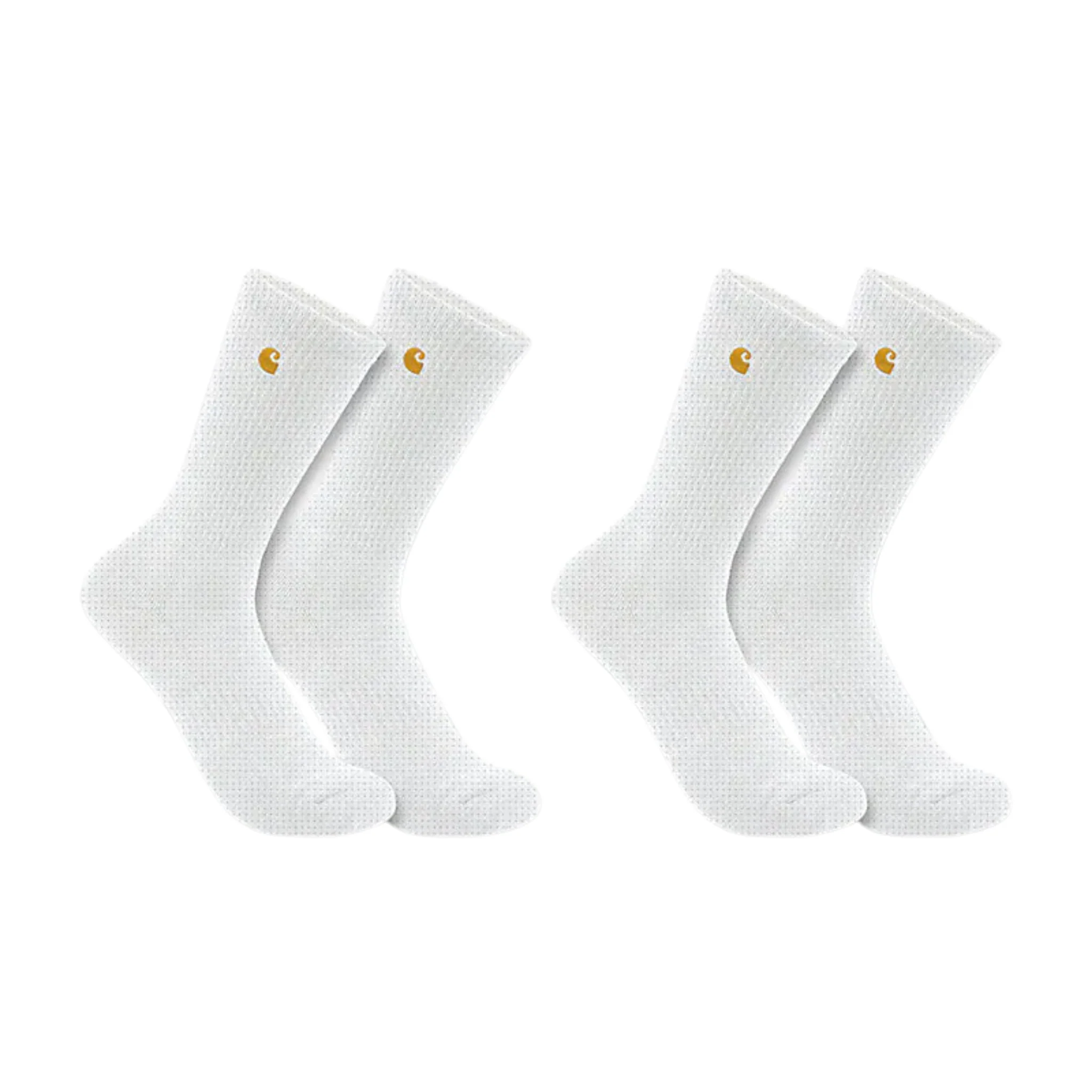 Carhartt Men's Force Midweight Crew 2 Pack Socks - White