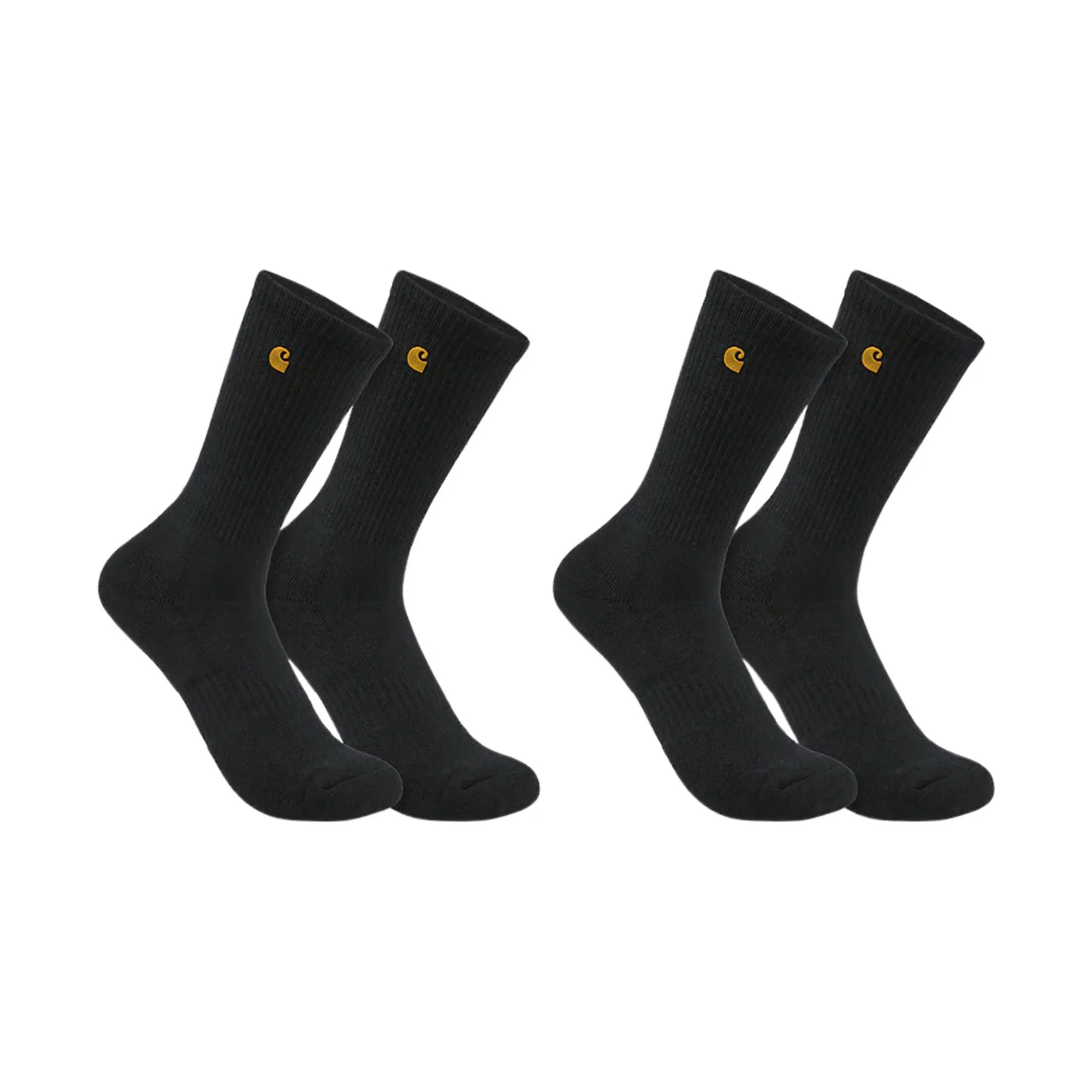 Carhartt Men's Force Midweight Crew Sock 2 Pack - Black