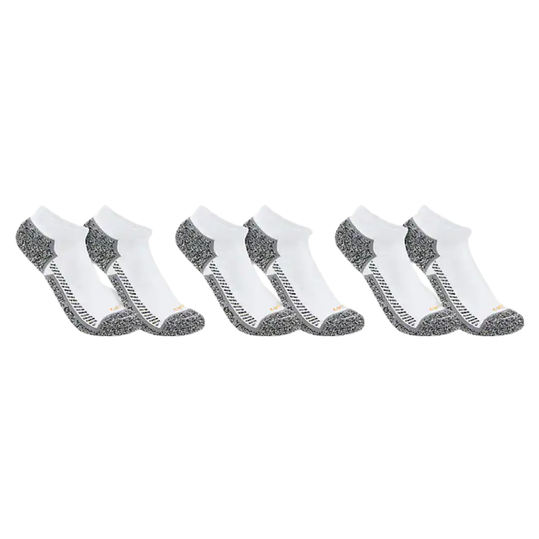 Carhartt Men's Force Midweight Low Cut 3 Pack Socks - White