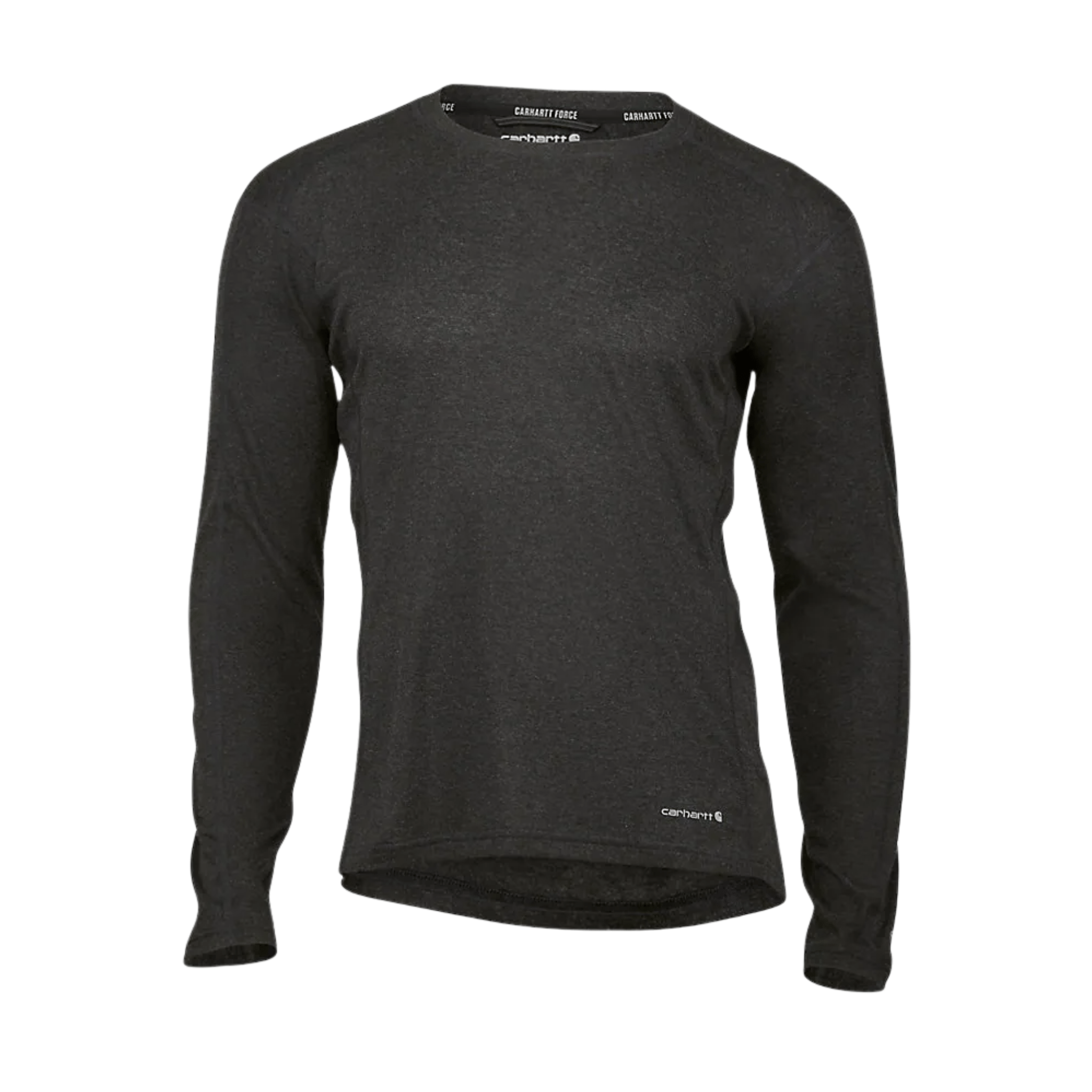 Carhartt Men's Force Midweight Stretch Base Layer Crewneck - Black Heather