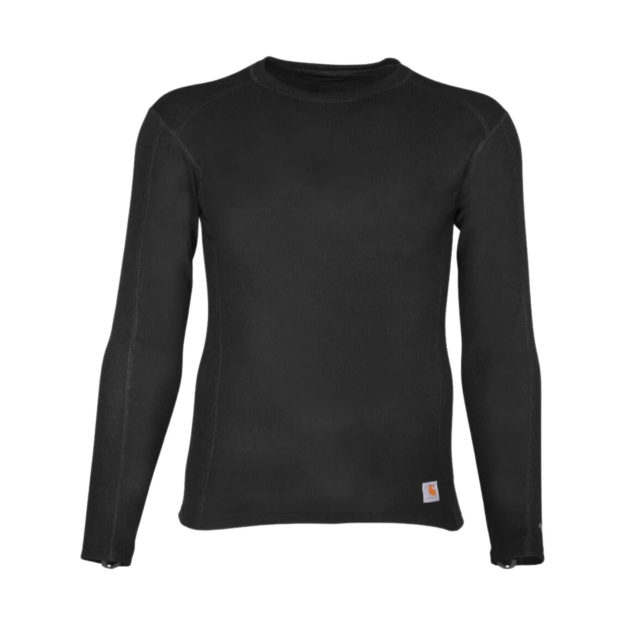 Carhartt Men's Force Midweight Waffle Base Layer Crewneck Top - Black