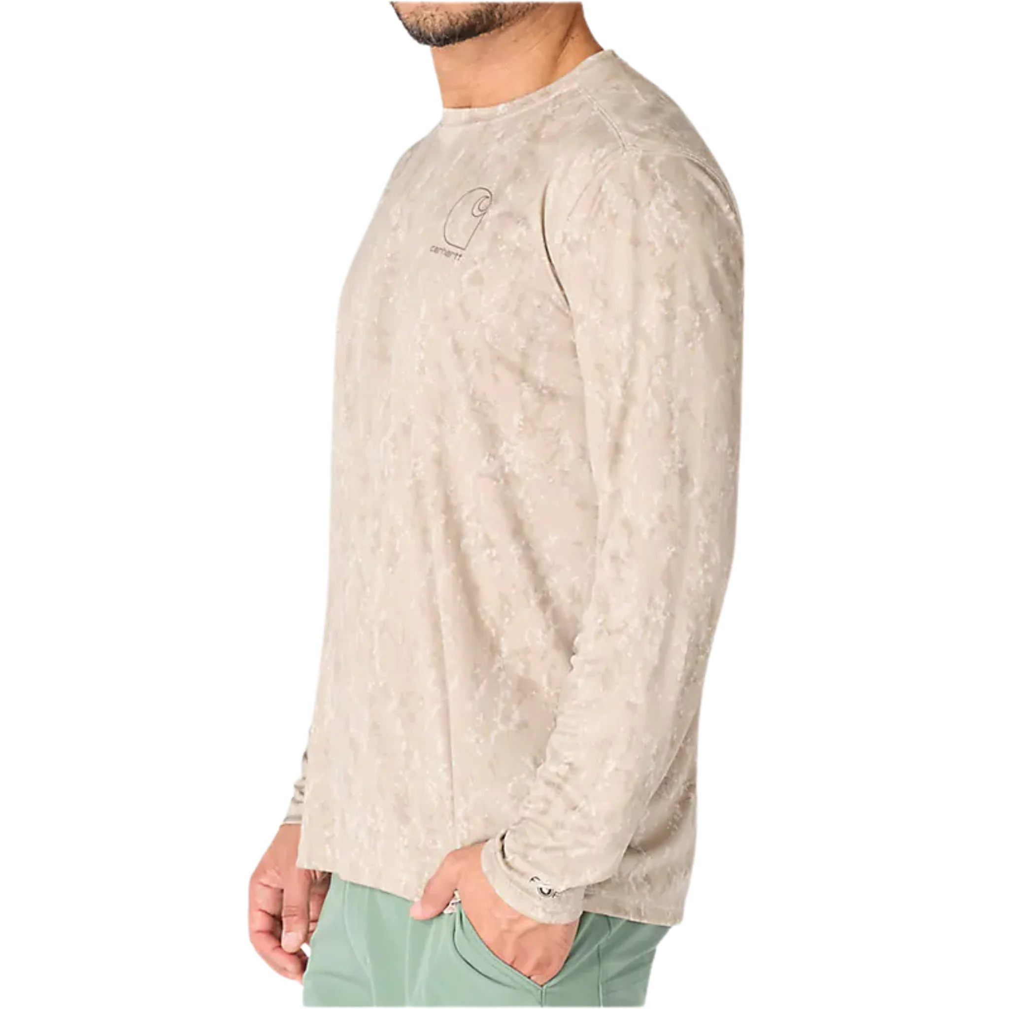 Carhartt Men's Force Sun Defender Relaxed Long Sleeve T Shirt - Cobblestone Terrain Camo - Image 2