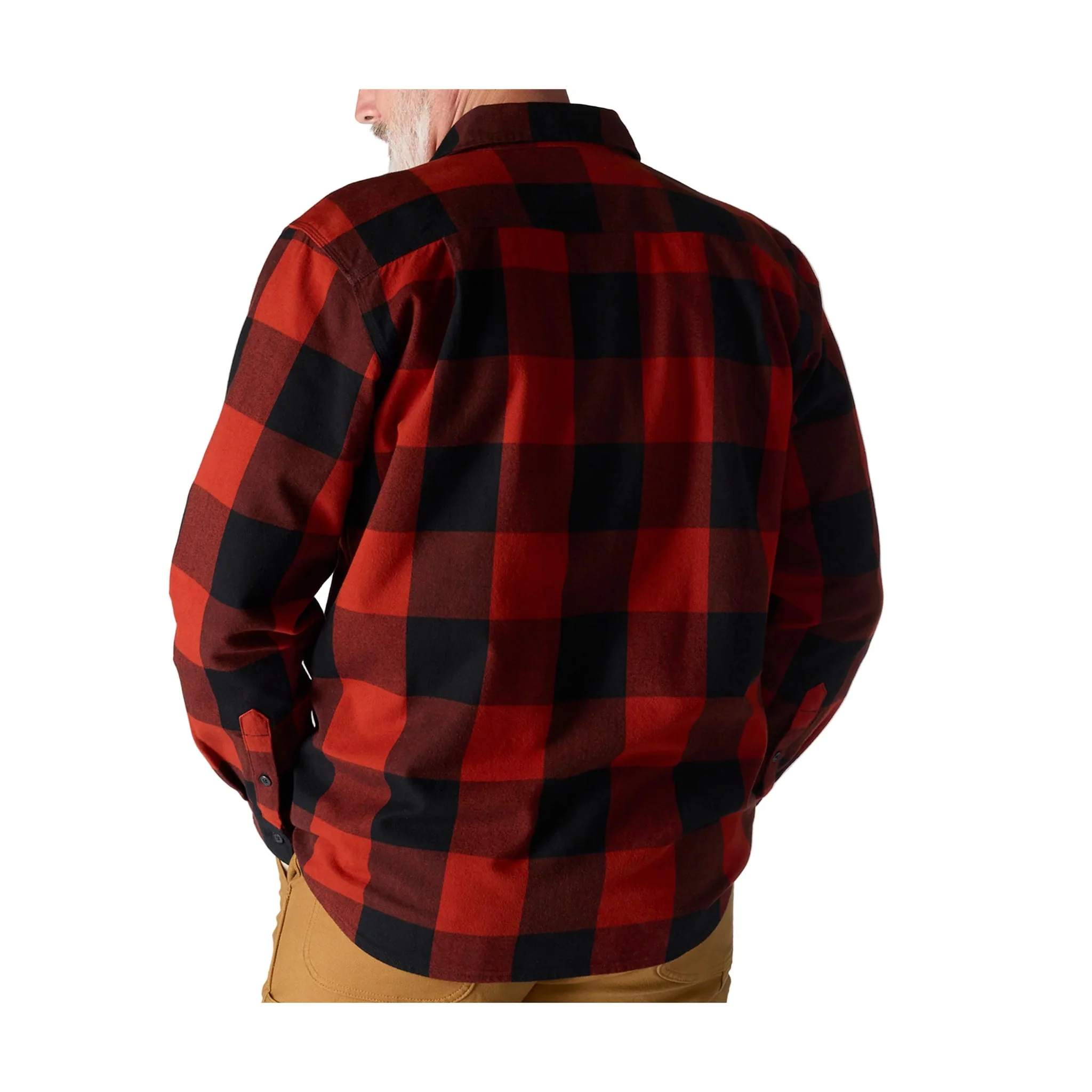 Carhartt Men's Loose Fit Heavyweight Flannel Long Sleeve Plaid Shirt - Spice Red - Image 2