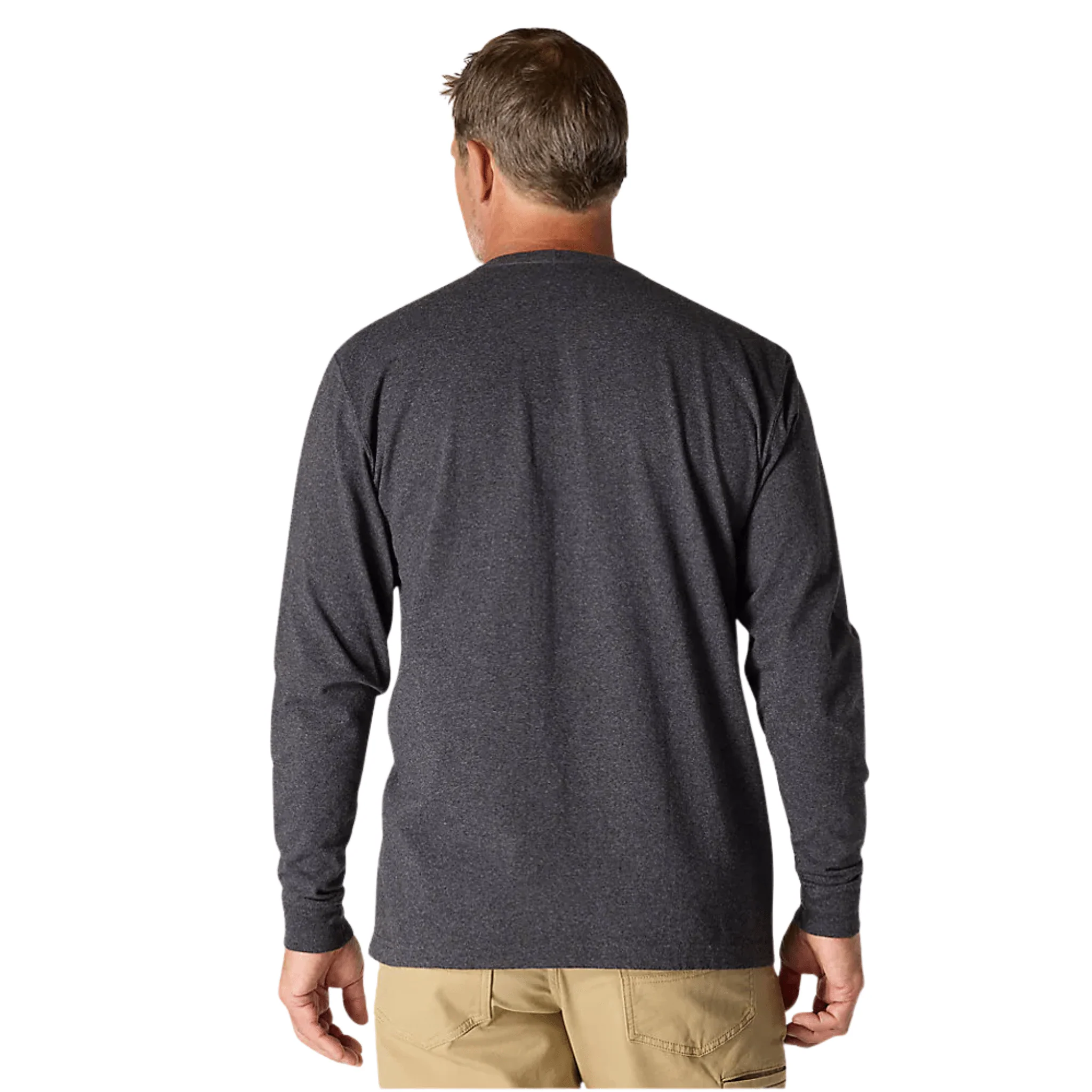 Carhartt Men's Loose Fit Heavyweight Long Sleeve Pocket T Shirt - Carbon Heather - Image 3