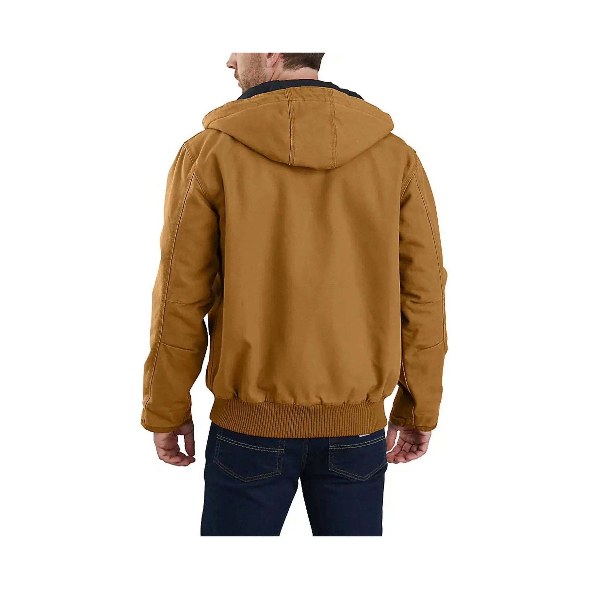 Carhartt Men's Loose Fit Washed Duck Insulated Active Jac - Carhartt Brown - Image 4