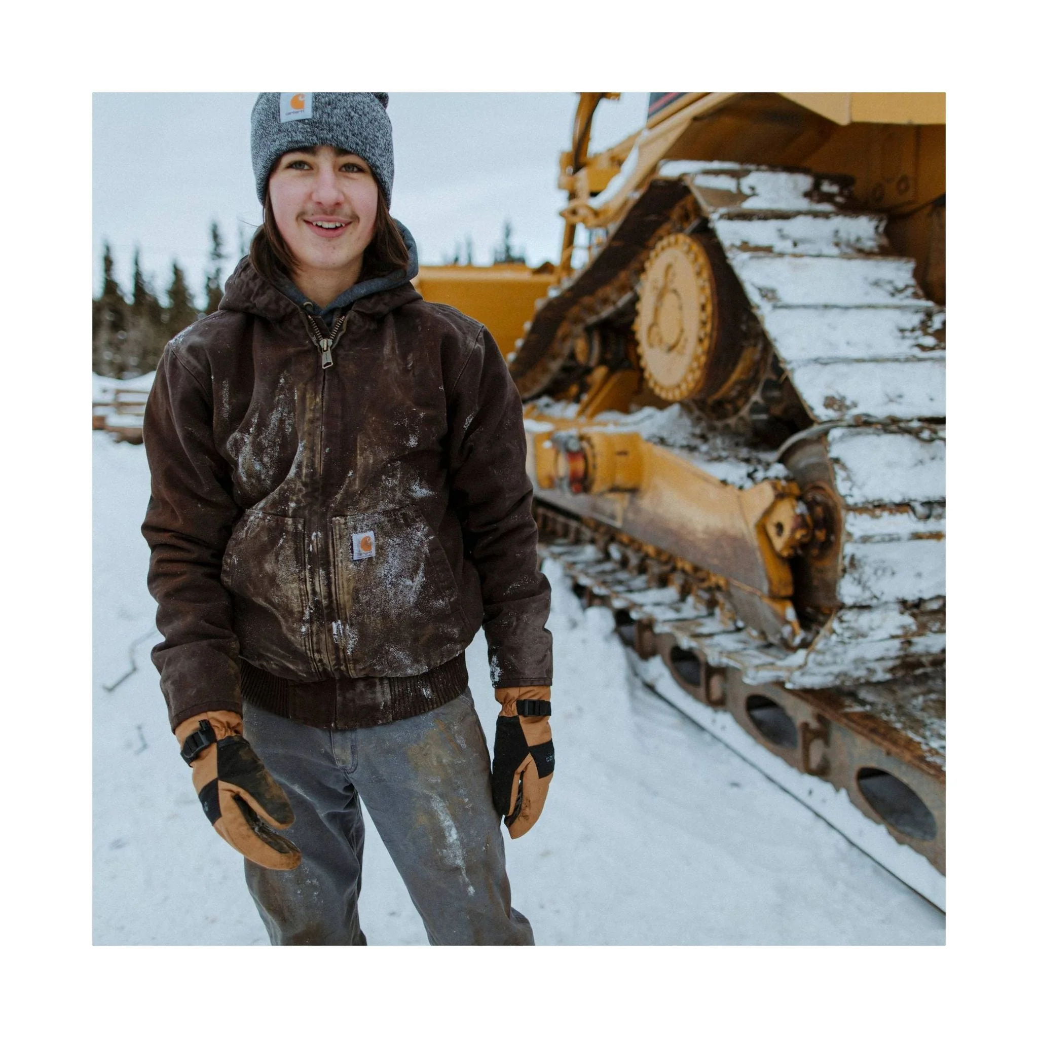 Carhartt Men's Loose Fit Washed Duck Insulated Active Jac - Duck Brown - Image 2