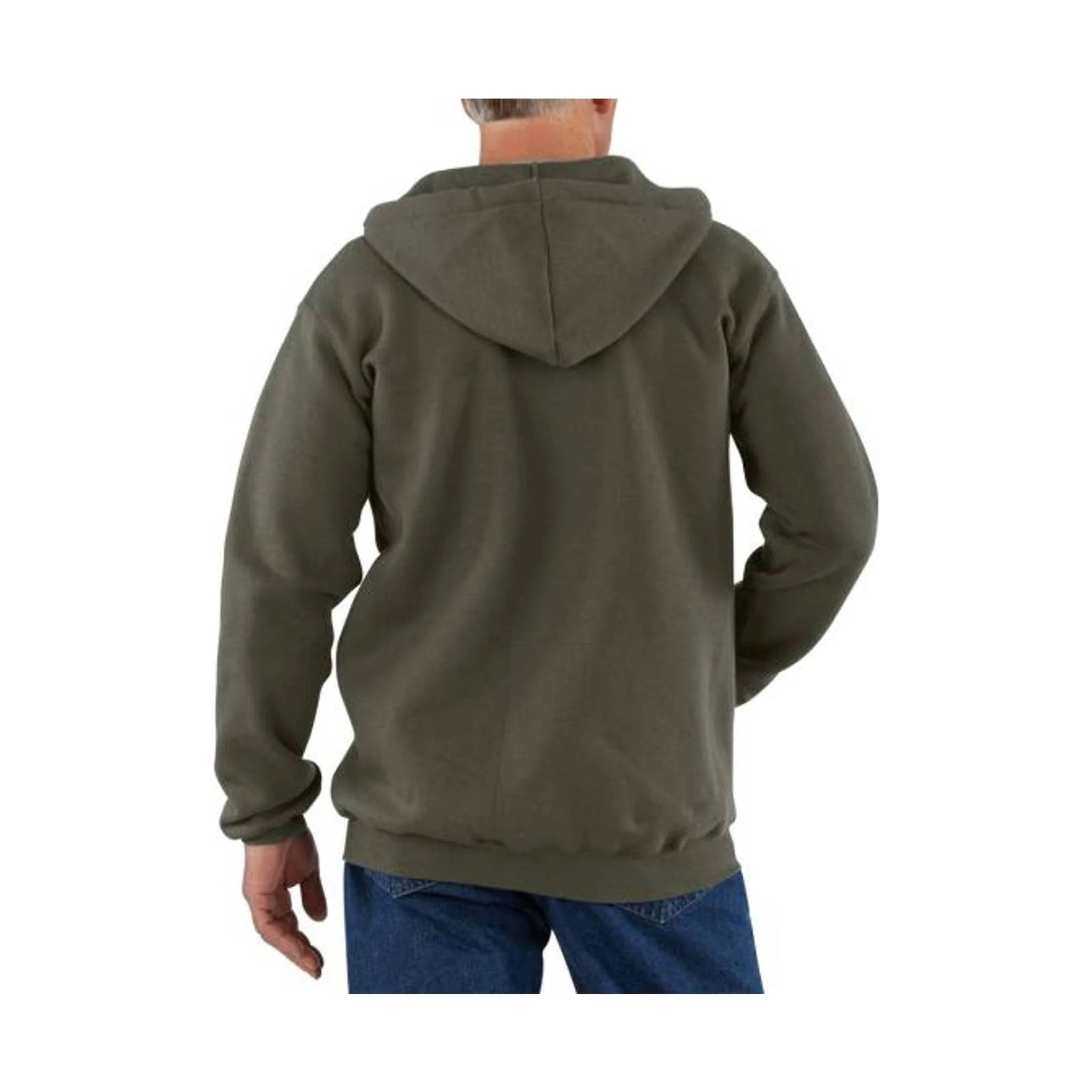 Carhartt Men's Midweight Hooded Zip-Front Sweatshirt - Moss - Image 3