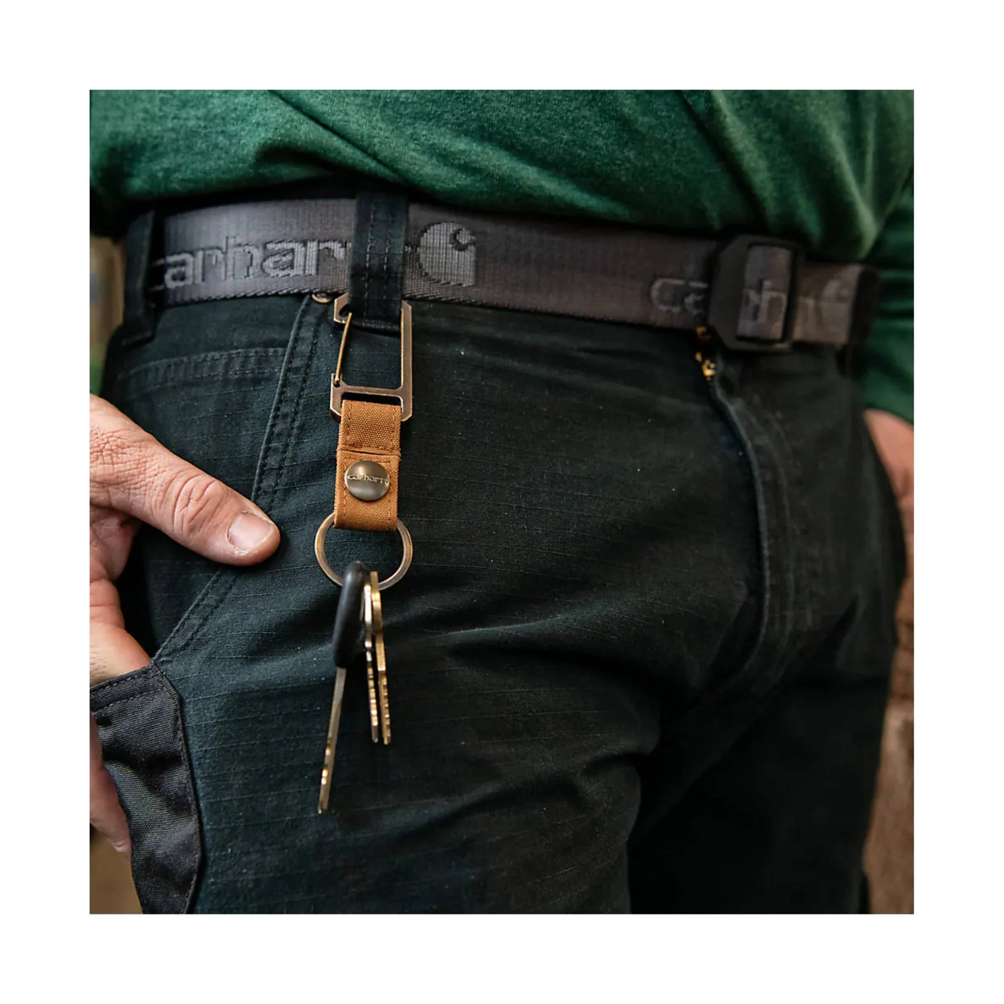 Carhartt Men's Nylon Webbing Ladder Lock Belt - Black - Image 6