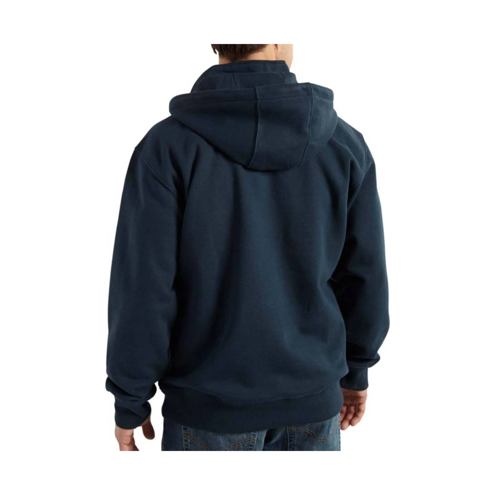 Carhartt Men's Rain Defender Paxton Heavyweight Hooded Quarter Zip Mock Sweatshirt - New Navy - Image 2