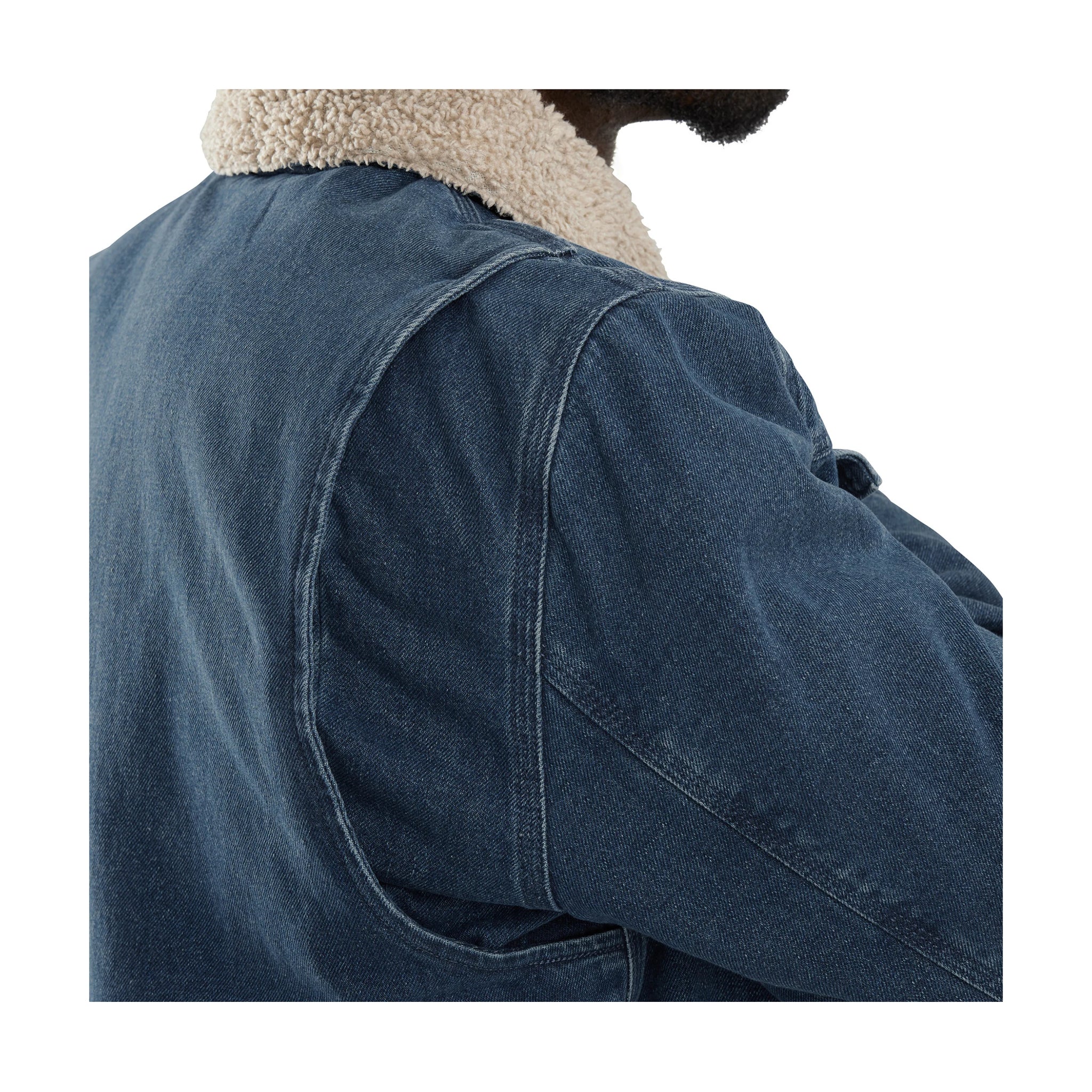 Carhartt Men's Relaxed Fit Denim Sherpa Lined Jacket - Beech - Image 3