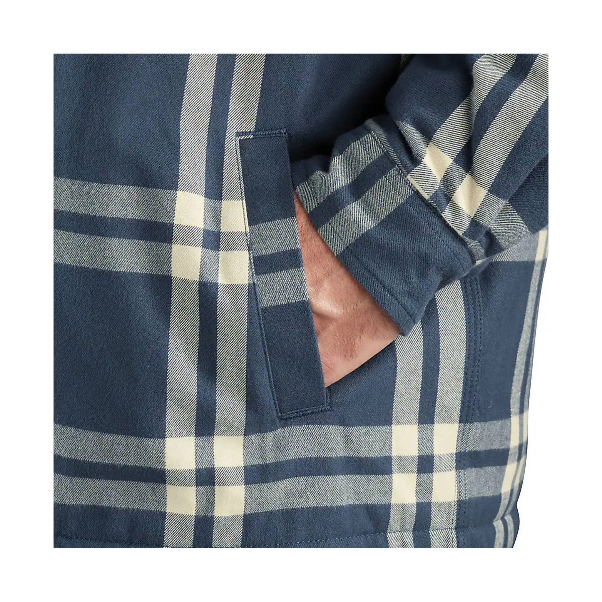 Carhartt Men's Relaxed Fit Flannel Sherpa-Lined Shirt Jac - Blue - Image 4